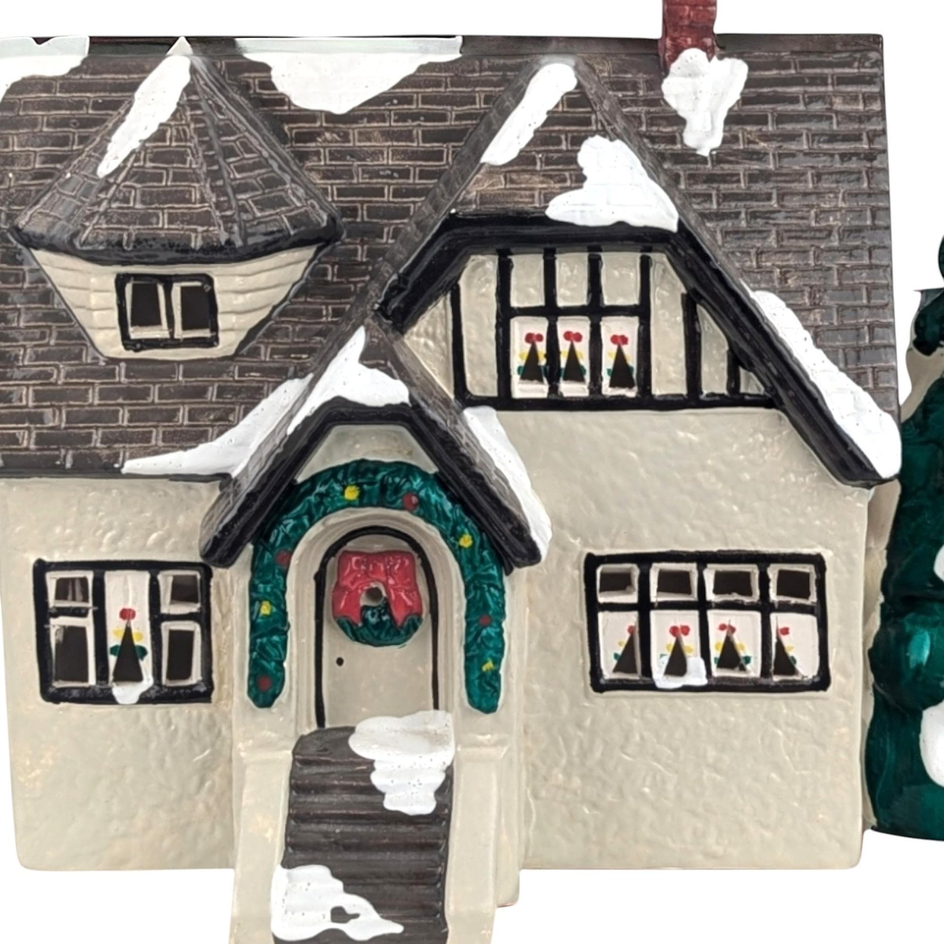Vintage 1986 Dept 56 Stucco Bungalow Village House, Christmas Village Display, Holiday Decor, Gift for Collector
