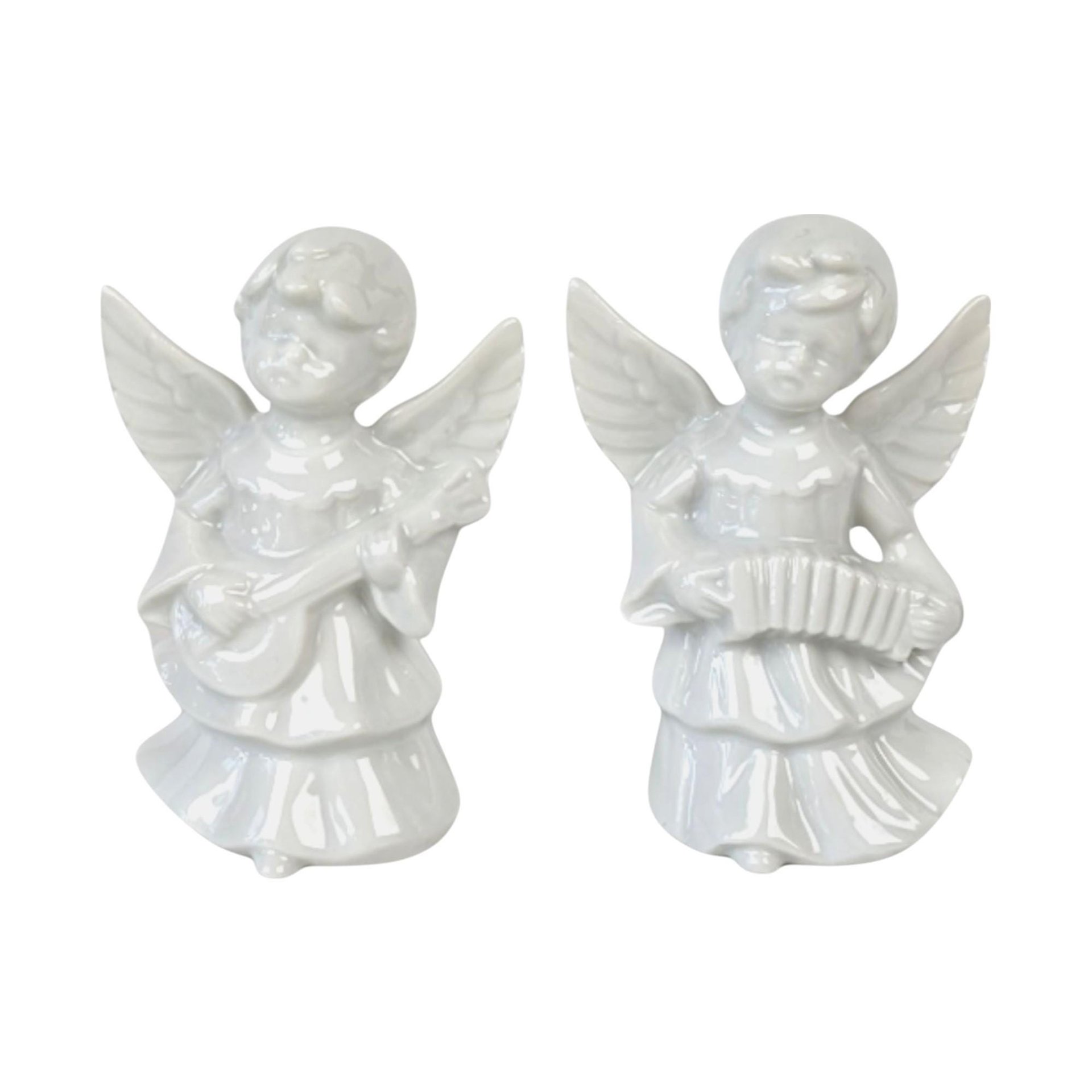 Vintage Angel Christmas Lot, Porcelain Cherub Figurine, Angel Ornament, Midwest Angels, Holiday Decor, Angel Collector Gift