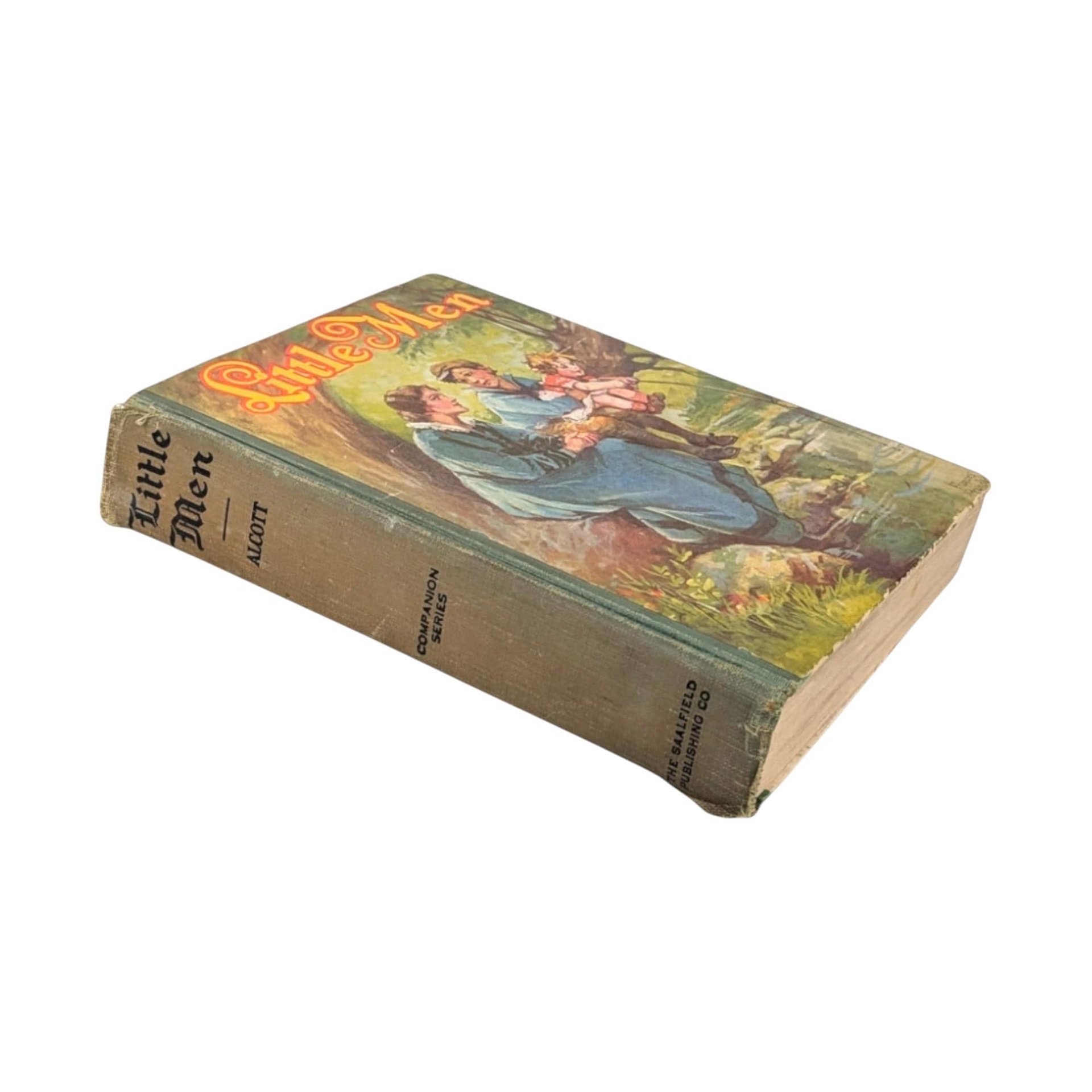 1928 Little Men by Louisa May Alcott, Saalfield Publishing, Vintage Children's Literature, Collectible Book, Gift for Reader