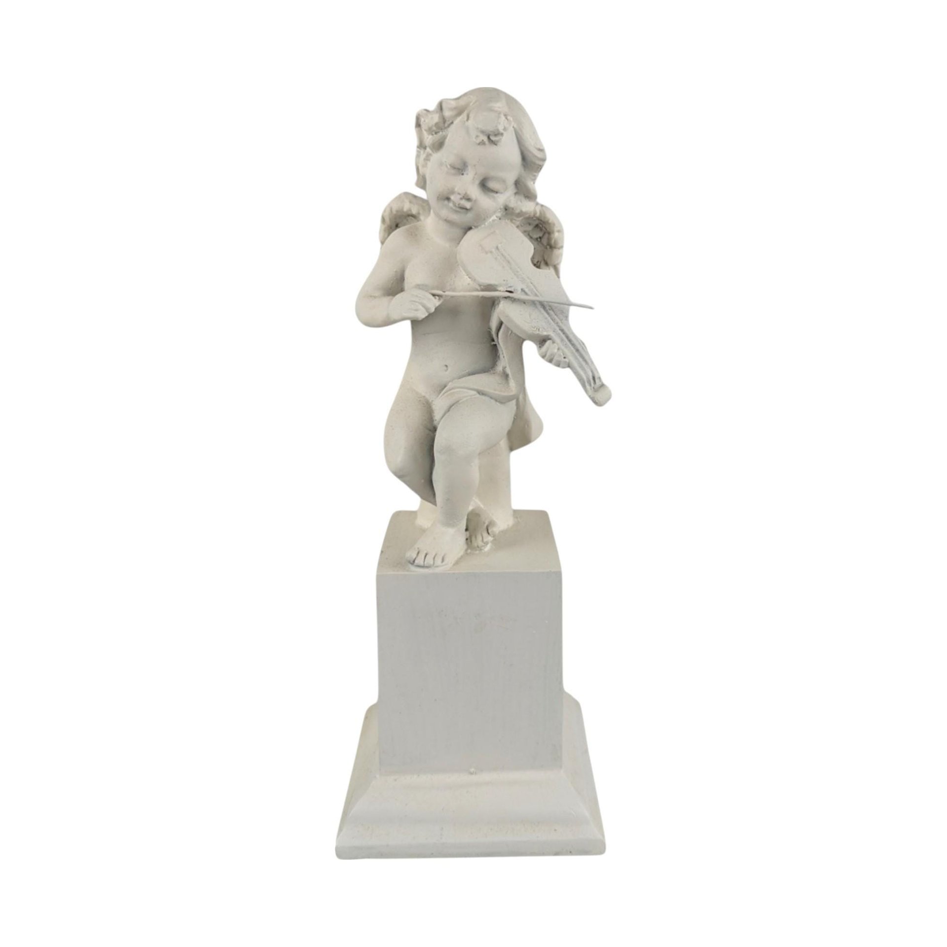 Vintage White Cherub Figurines, Musical Cherub Statues, Resin Cherub Decor, Angel Decor, Home Decor, Gift for Angel Lovers
