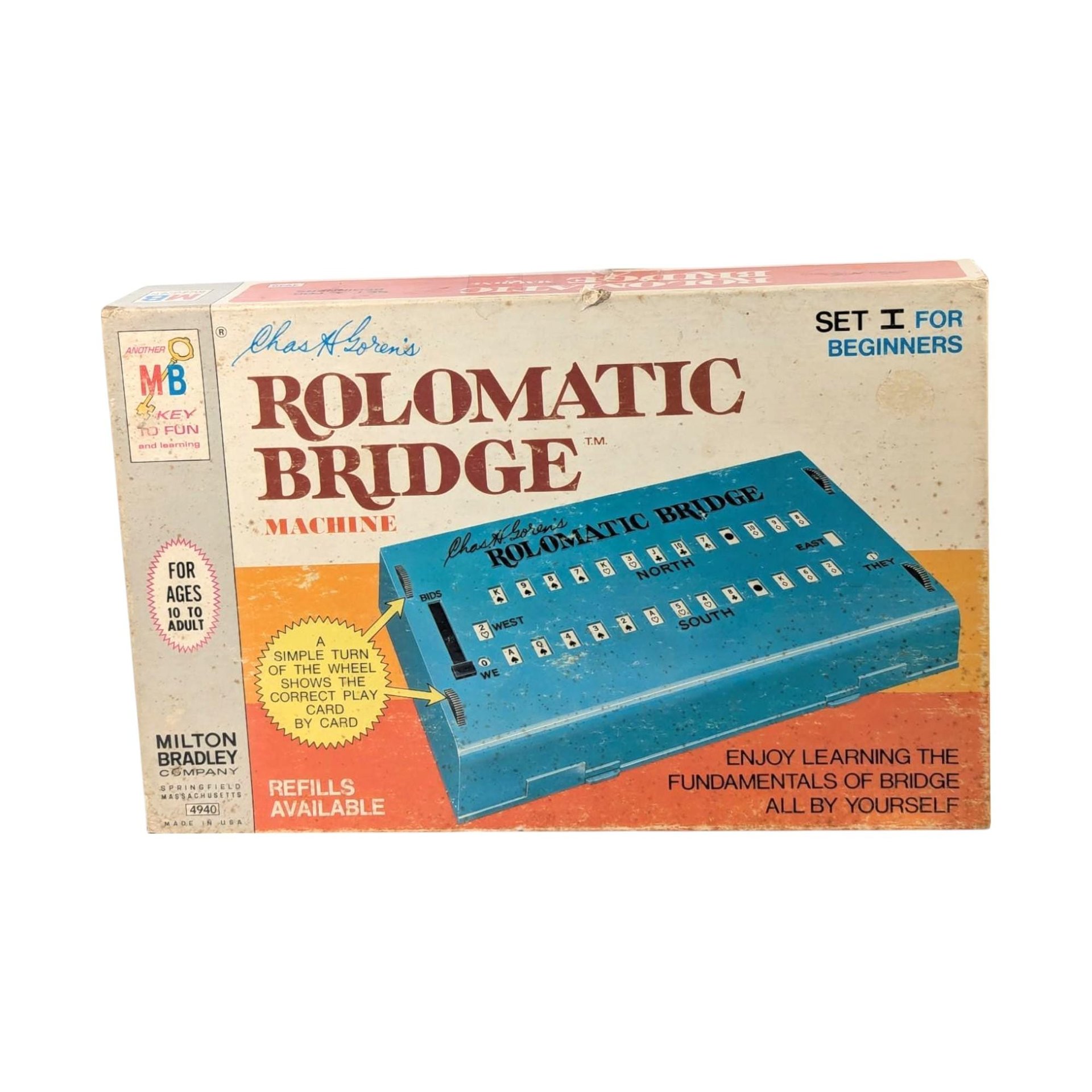 Vintage 1960s MB Chas Goren's Rolomatic Bridge Machine, Beginner Bridge Learning Tool, Classic Board Game, Gift for Bridge Enthusiasts
