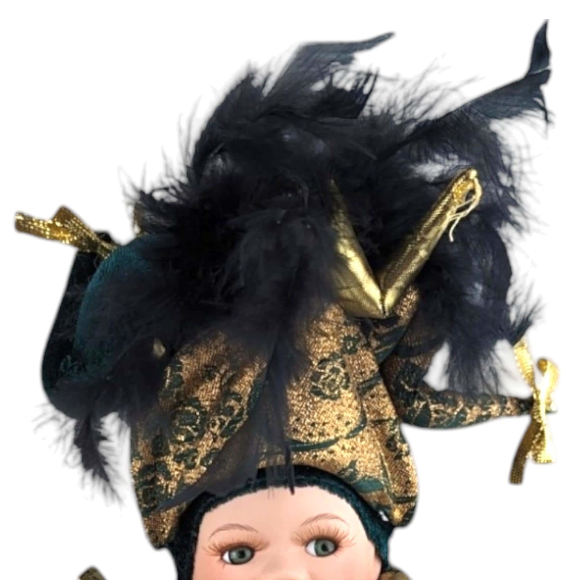 Vintage Porcelain Jester Doll | Mardi Gras Baby Doll | Collectible Doll