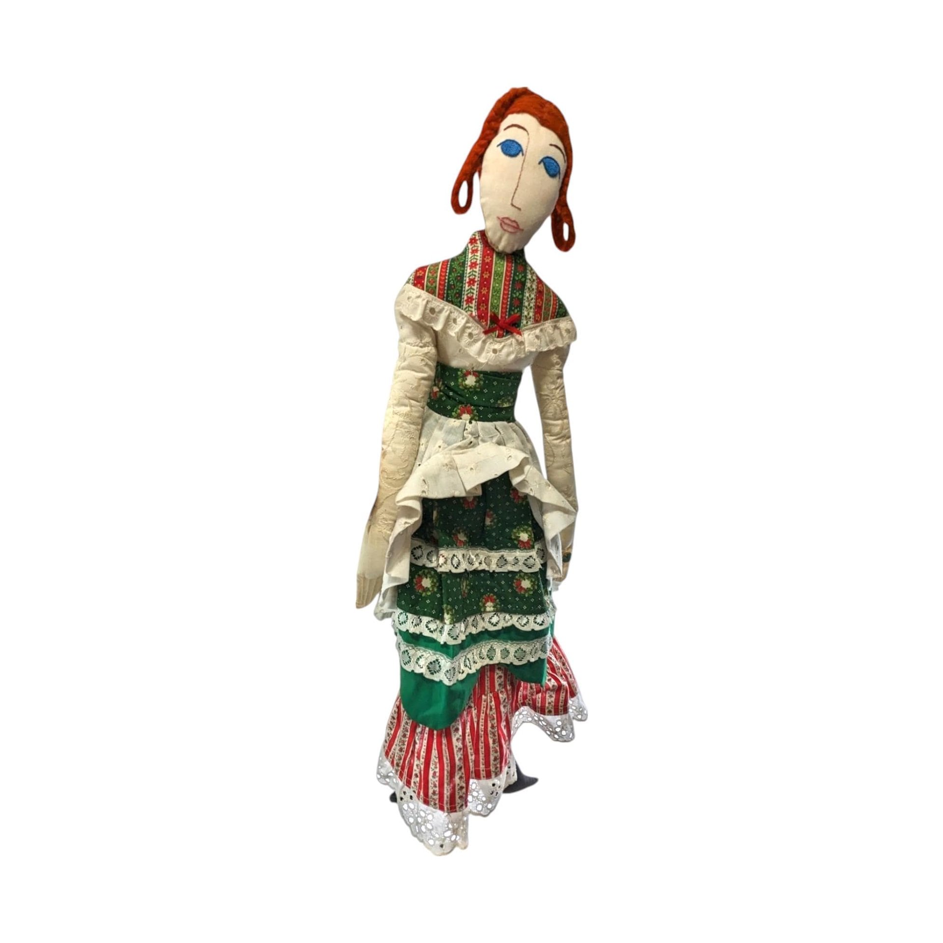 Handmade 25" Cloth Doll | Vintage Fabric Doll | Collectible Doll | Handmade Toy | Gift for Doll Collector