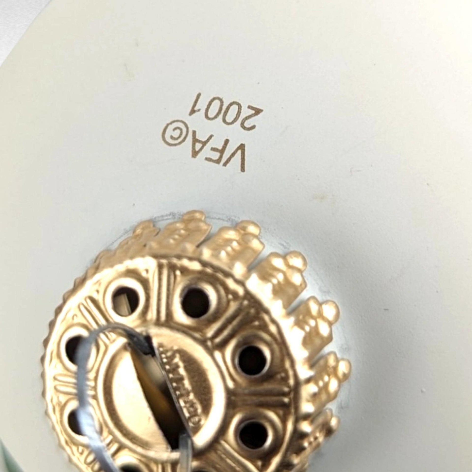 2001 Vaillancourt Folk Art Poinsettia Glass Ornament, Vintage Christmas Ornament, Hand-Painted, Holiday Decor, Collectible Ornament