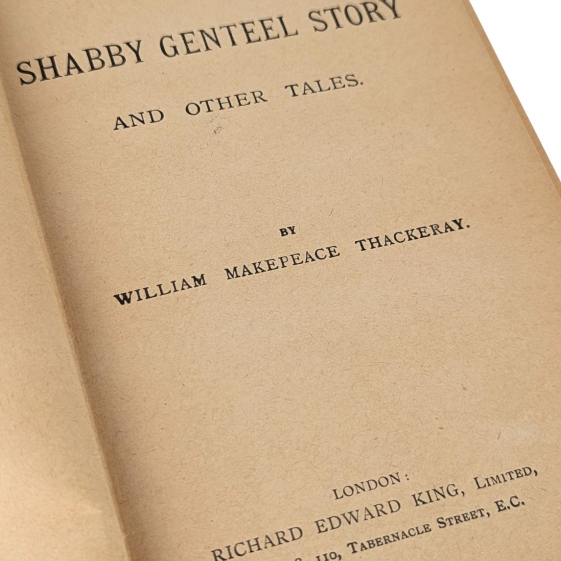 Antique Shabby Genteel Story & Other Tales, Thackeray Hardcover, Victorian Literature, Collectible Book, Gift for Reader