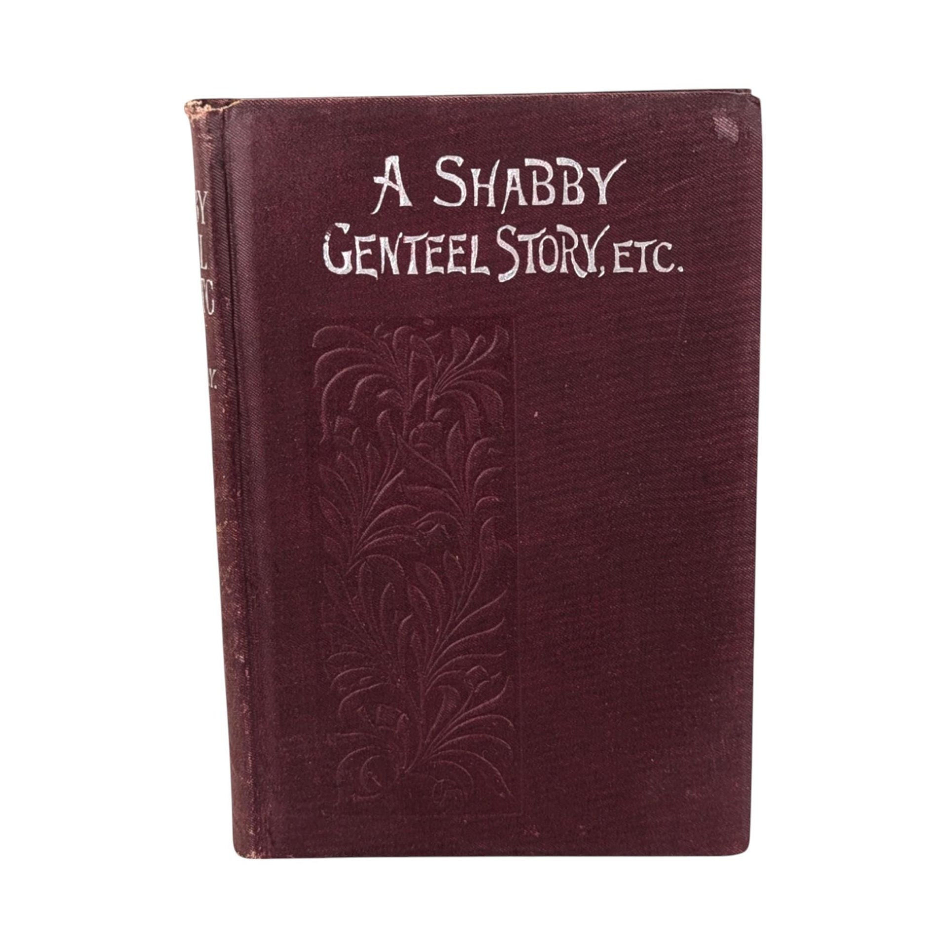Antique Shabby Genteel Story & Other Tales, Thackeray Hardcover, Victorian Literature, Collectible Book, Gift for Reader