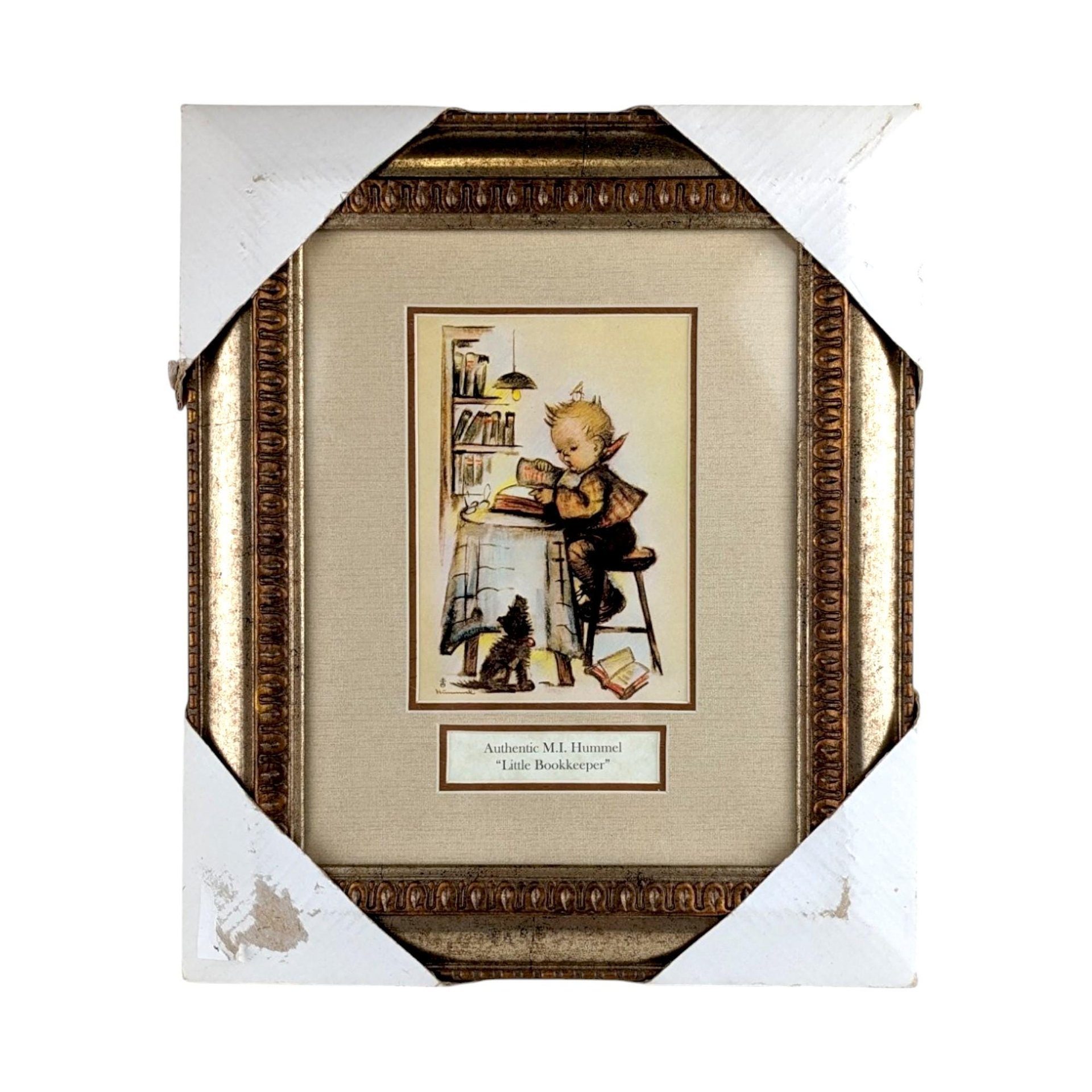 Vintage Hummel Prints Set, 1981 Framed Hummel Art, Honey Lovers, Mother's Helper, Little Bookkeeper, Collectible Hummel