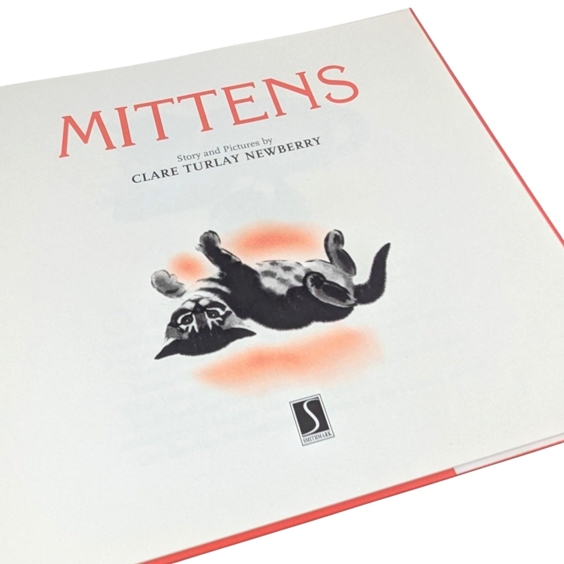Vintage 1998 Mittens Book by Clare Turley Newberry, Caldecott Honor, Hardcover Children's Book, Cat Lover Gift