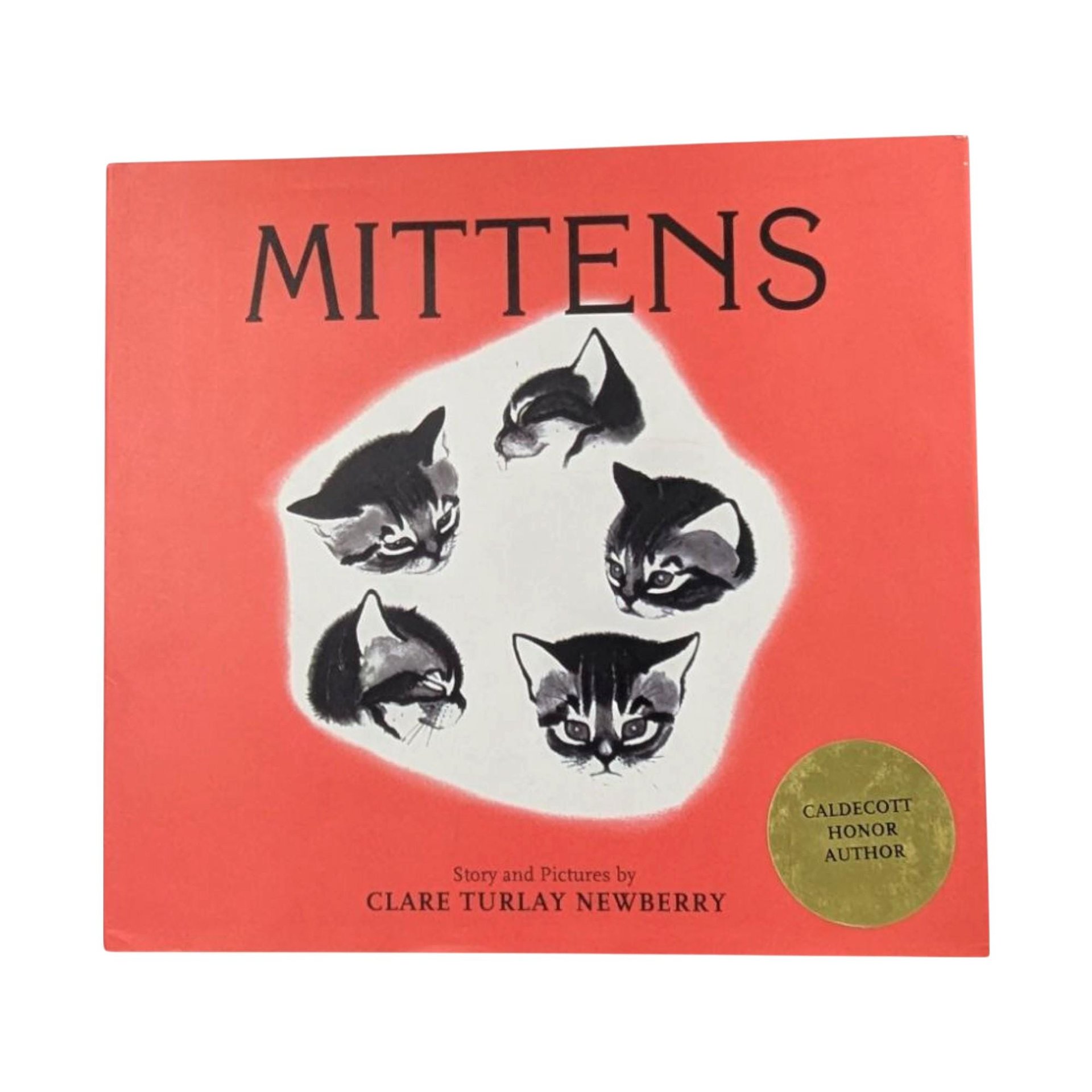 Vintage 1998 Mittens Book by Clare Turley Newberry, Caldecott Honor, Hardcover Children's Book, Cat Lover Gift