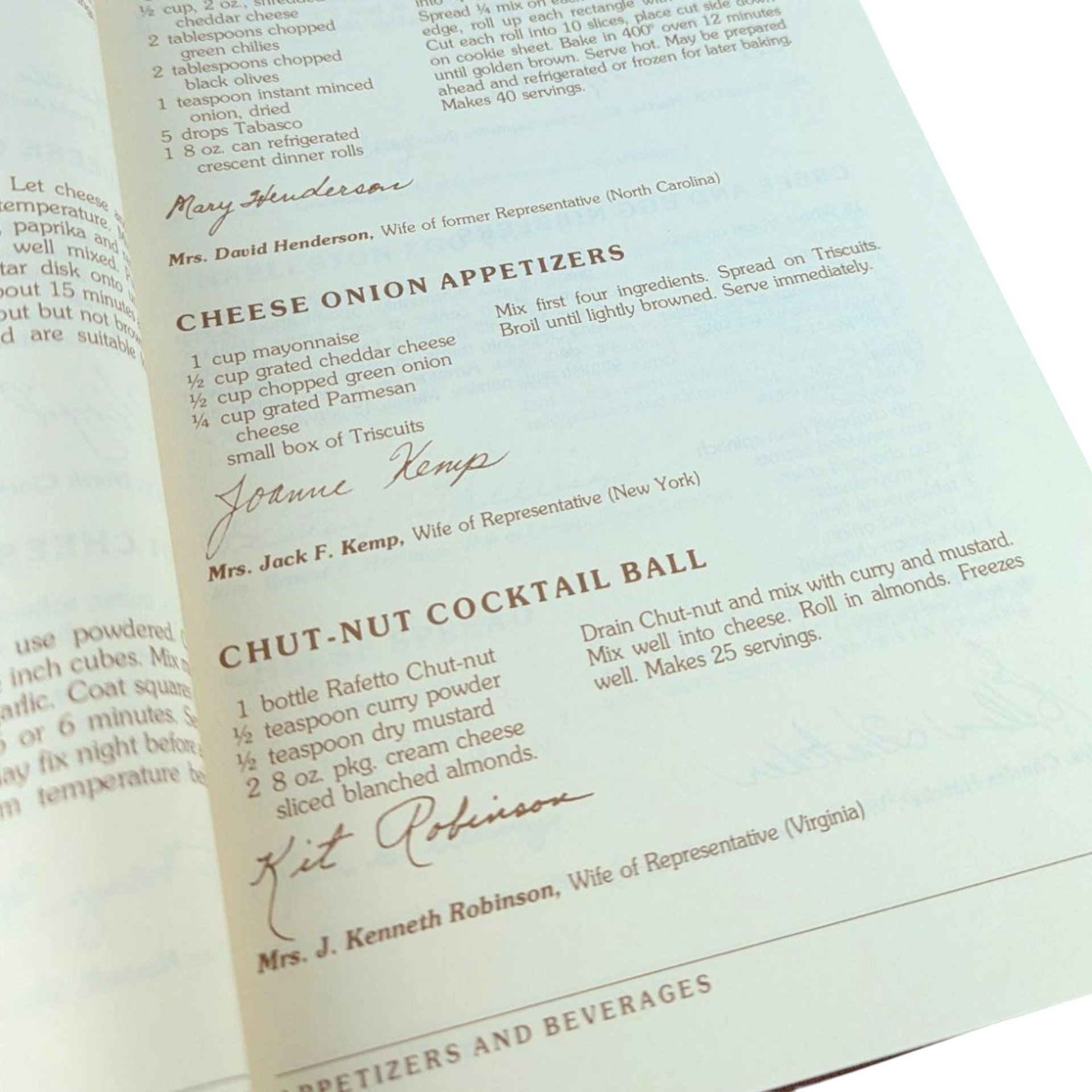 1982 The Congressional Club Cook Book, Hardcover, Washington D.C. Culinary History