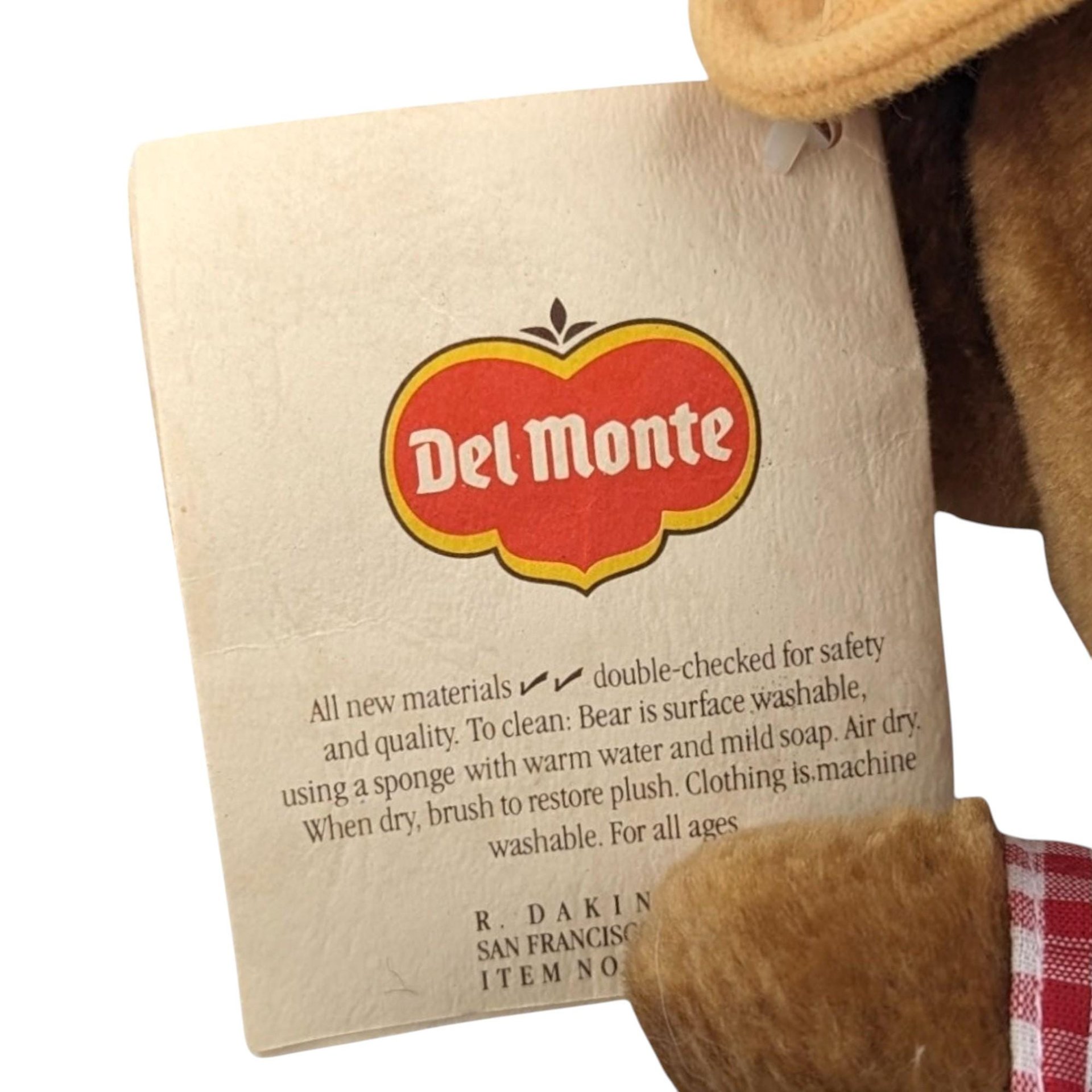 Vintage Teddy Bear Pair, America Wego Denim Bear, 1985 Dakin Del Monte Bear, Collectible Plush Toys, Gift for Kids
