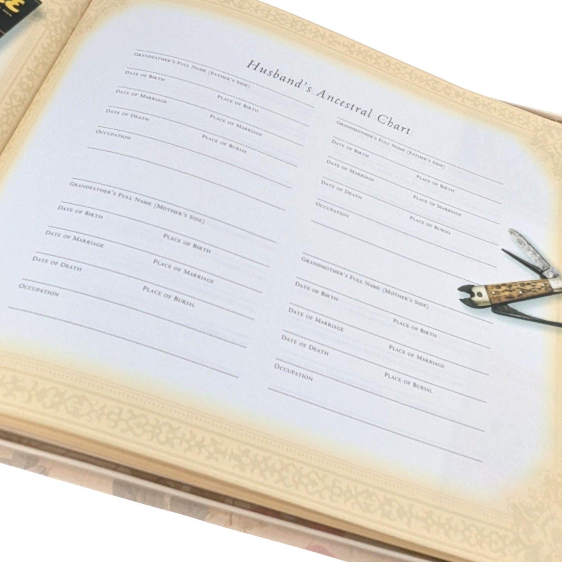 Vintage 1998 Our Family History Book - Photo Album & Genealogy Record - Gift for Family, Keepsake