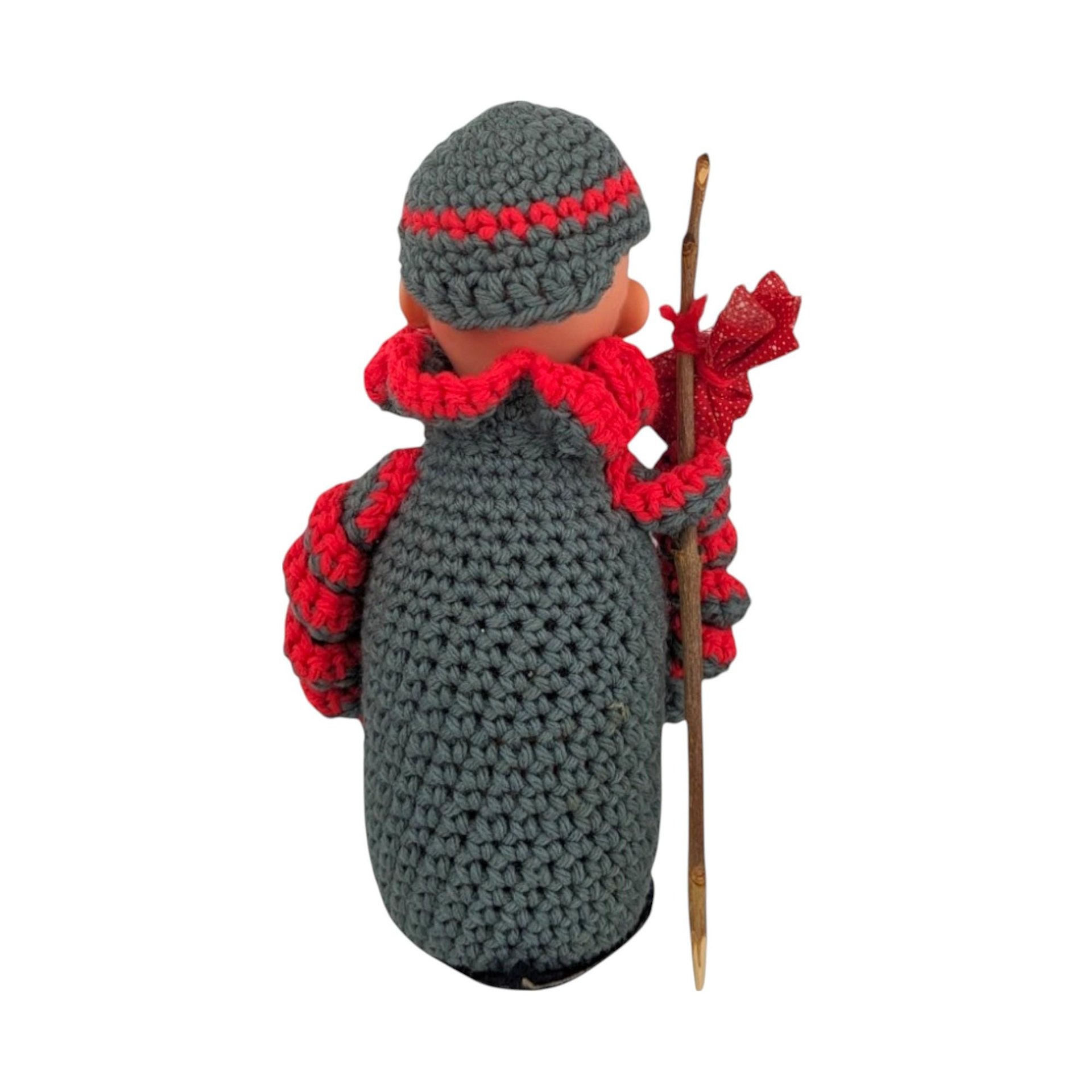 Vintage Hand Crocheted Hobo Clown Doll | Handmade Clown | Crochet Doll | Collectible Doll | Unique Gift