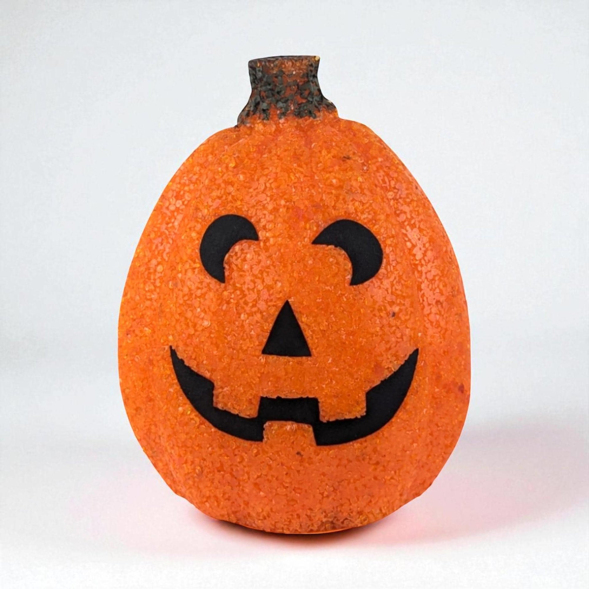 Vintage Light-Up Jack O'Lantern: 10" Melted Plastic Halloween Decor
