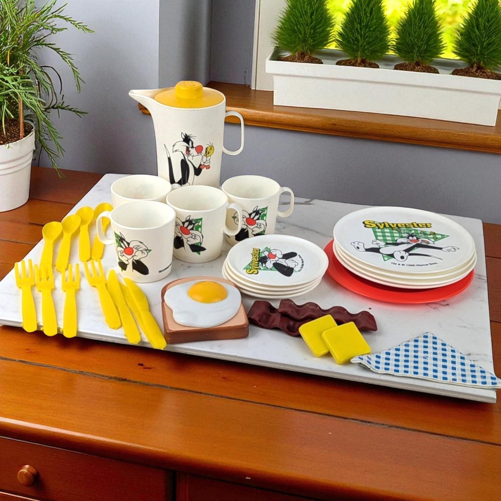 Vintage Looney Tunes Sylvester Play Set: 1996 Chilton Pretend Play