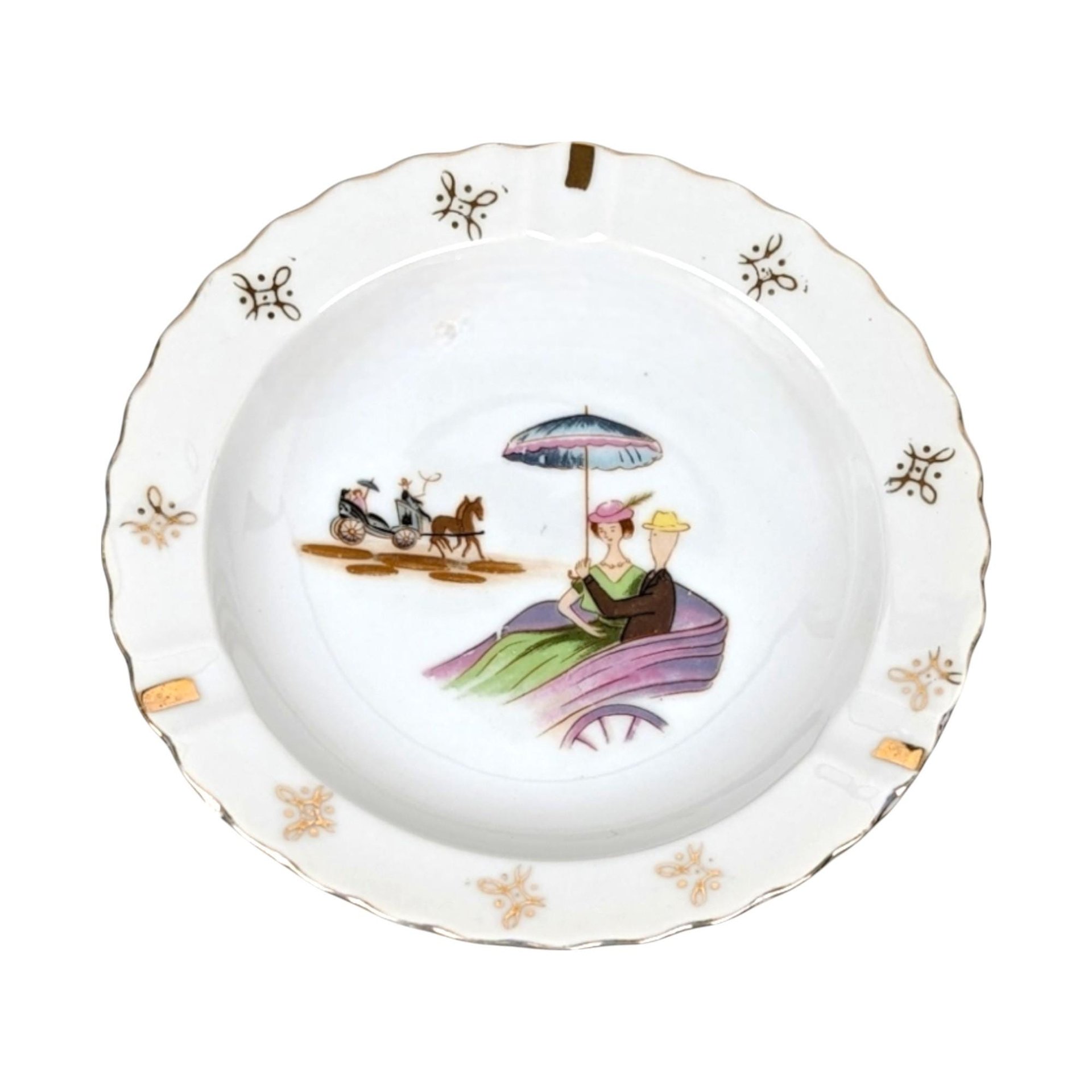 Vintage Ashtray Lot, Ucagco Floral Ashtray, Courting Couple Ashtray, Carnival Glass Tumbler, Collectible Ashtrays, Vintage Home Decor