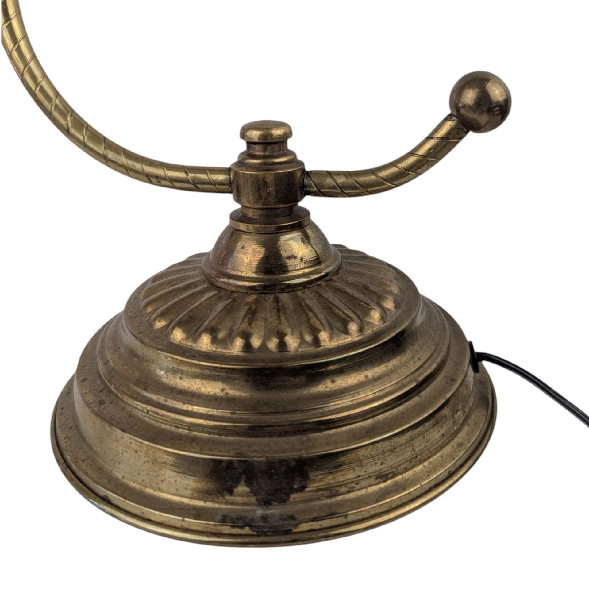 Vintage Metal S-Curve Table Lamp, 13 Inch Height, Decorative Desk Light, Gift for Home Office