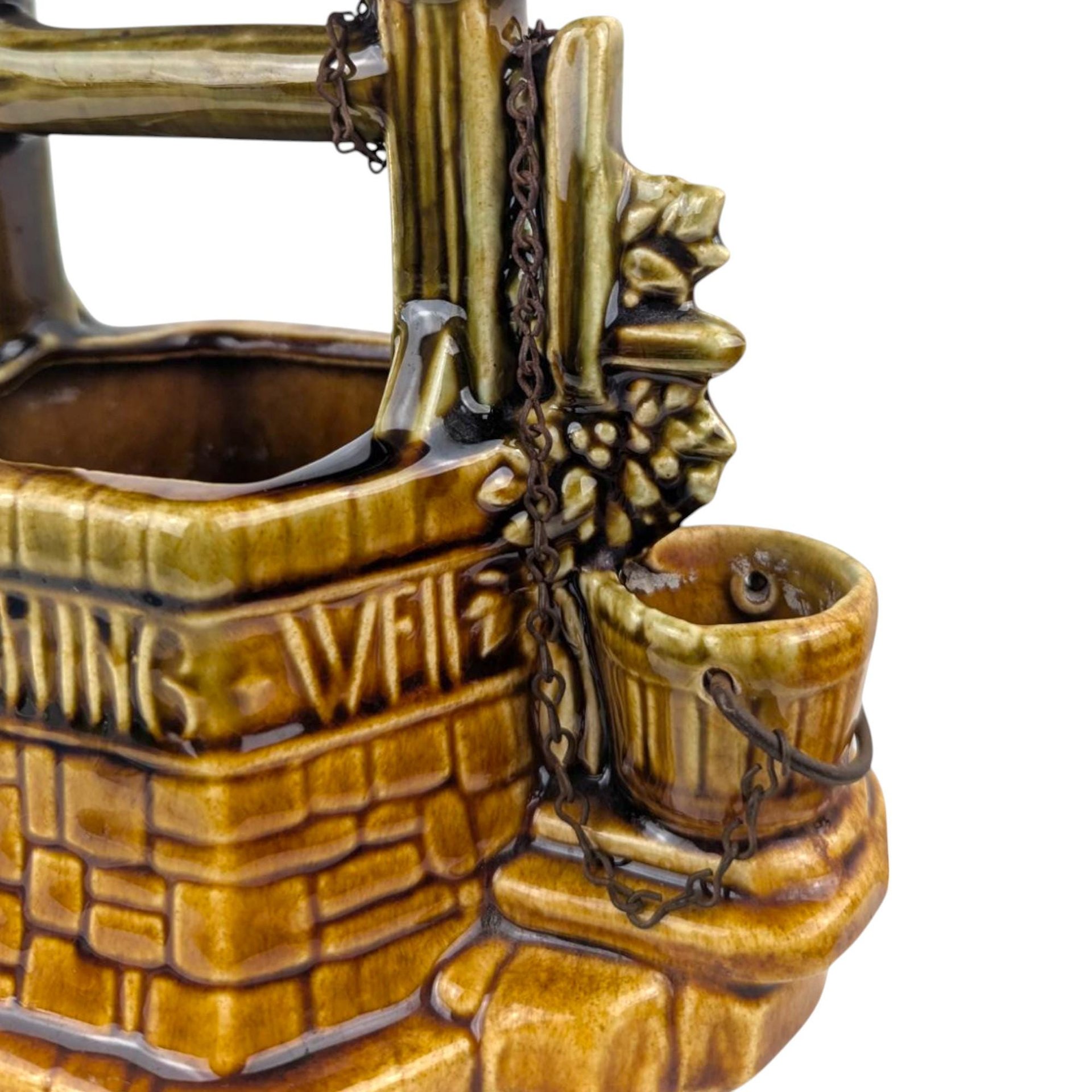 Vintage McCoy Wishing Well Planter, Ceramic Flower Pot, 6 Inch Height, Collectible Pottery, Unique Garden Decor, Gift for Plant Lover