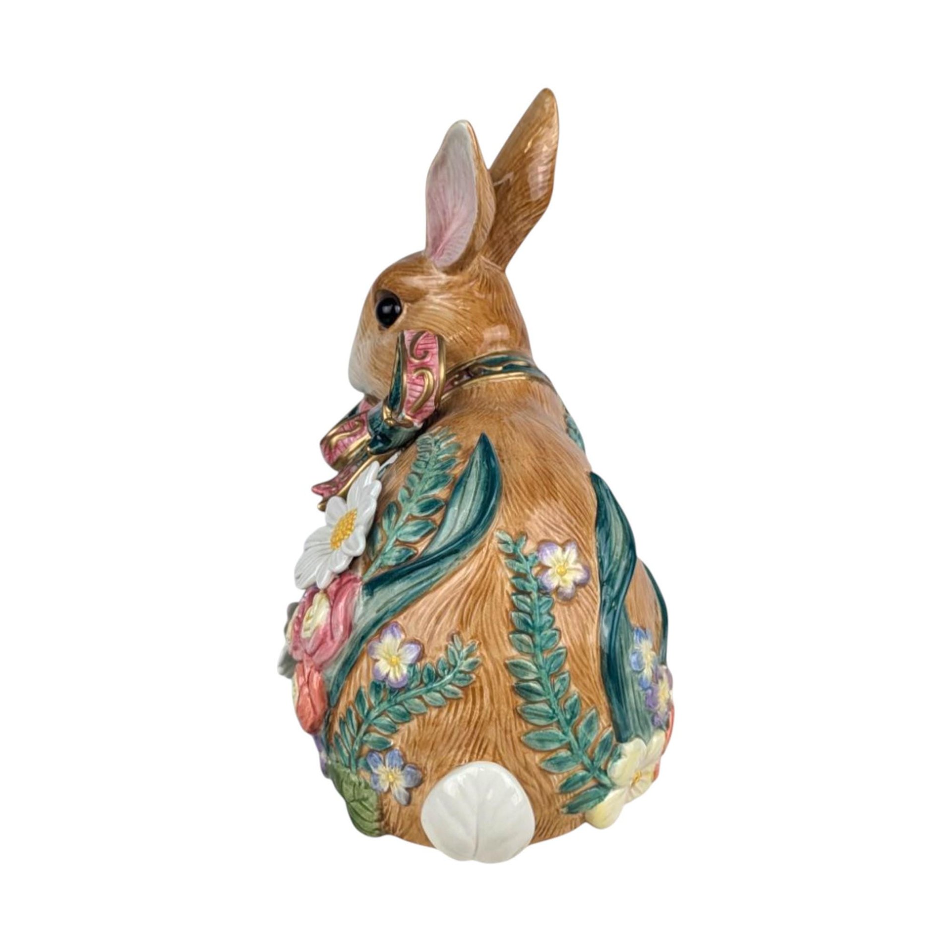 Vintage Fitz and Floyd Bunny Figurine: Woodland Spring Easter Decor