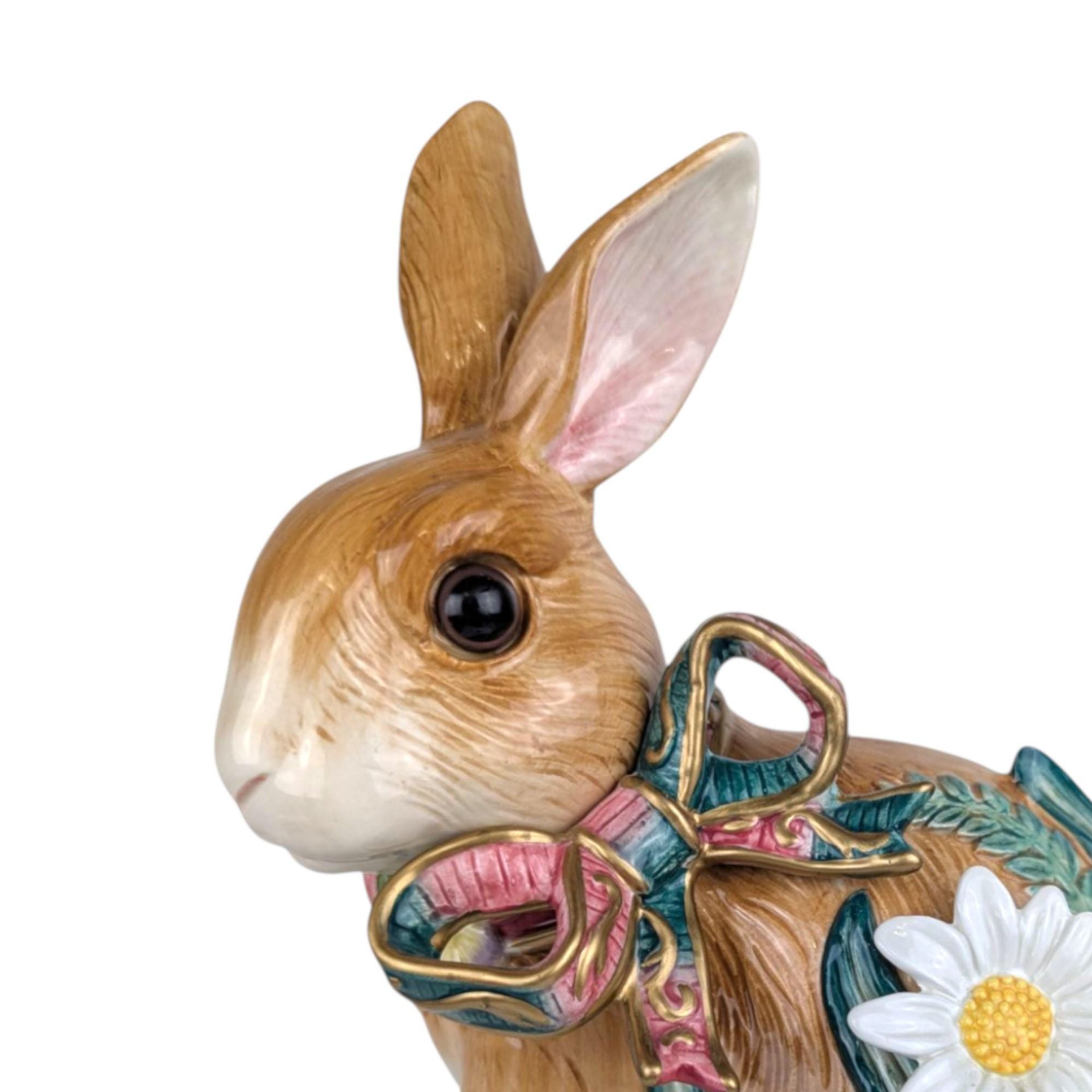 Vintage Fitz and Floyd Bunny Figurine: Woodland Spring Easter Decor