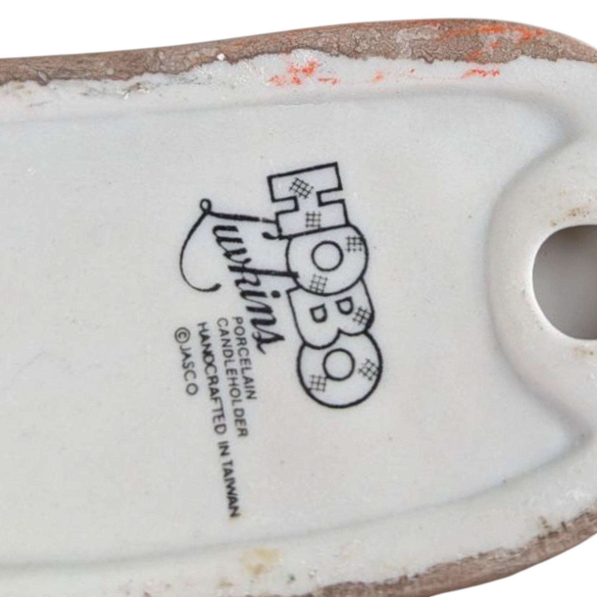 Vintage Hobo Luvkins Candle Holder Set, Ceramic Figurines, Whimsical Hobo Art, Collectible Candle Holders, Unique Home Decor, Set of 6