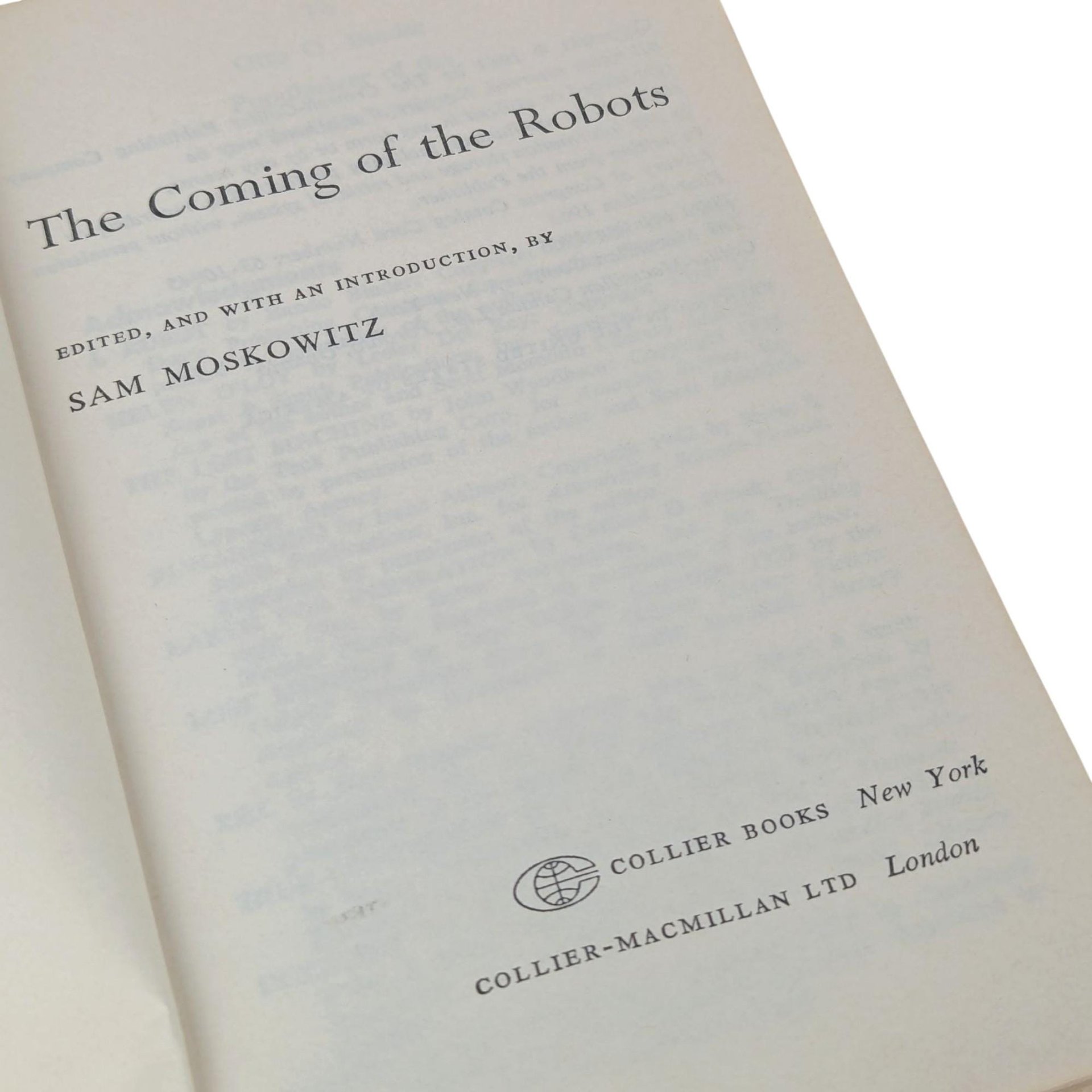 Vintage 1966 Sci-Fi Anthology: The Coming of the Robots, Asimov & Simak