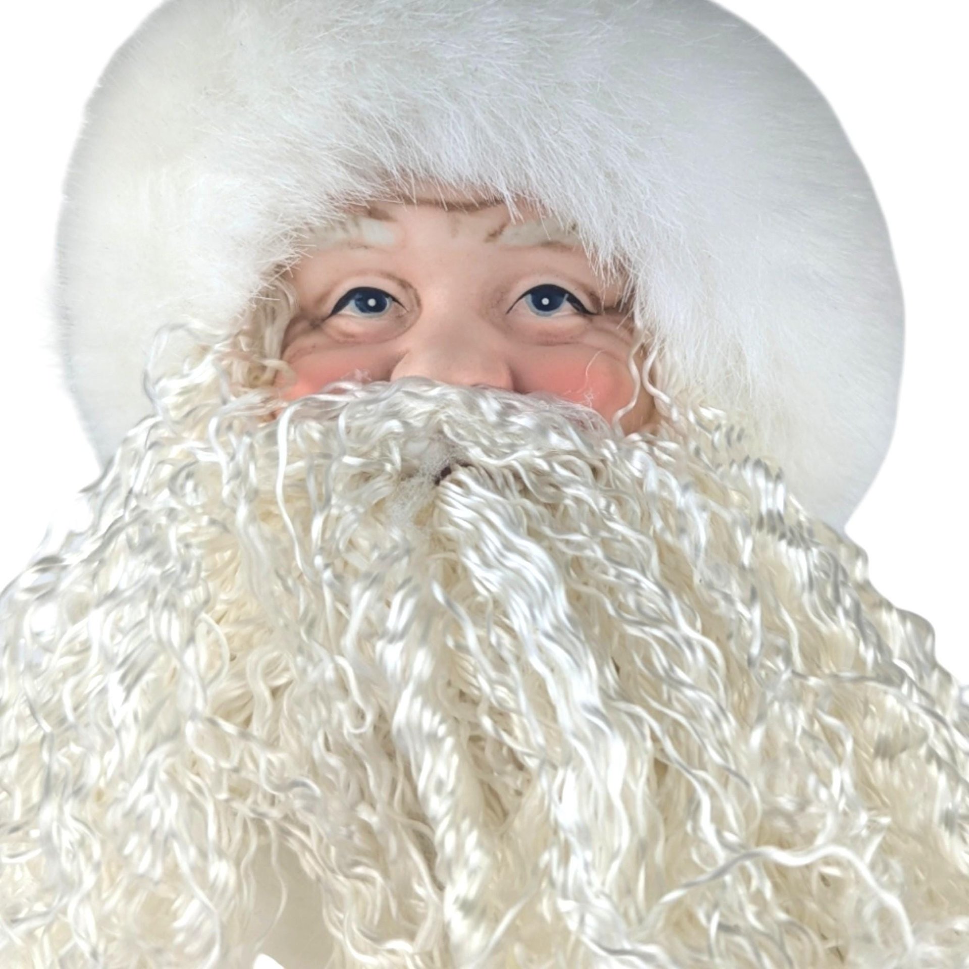 Vintage Victorian Pink Floral Santa Tree Topper