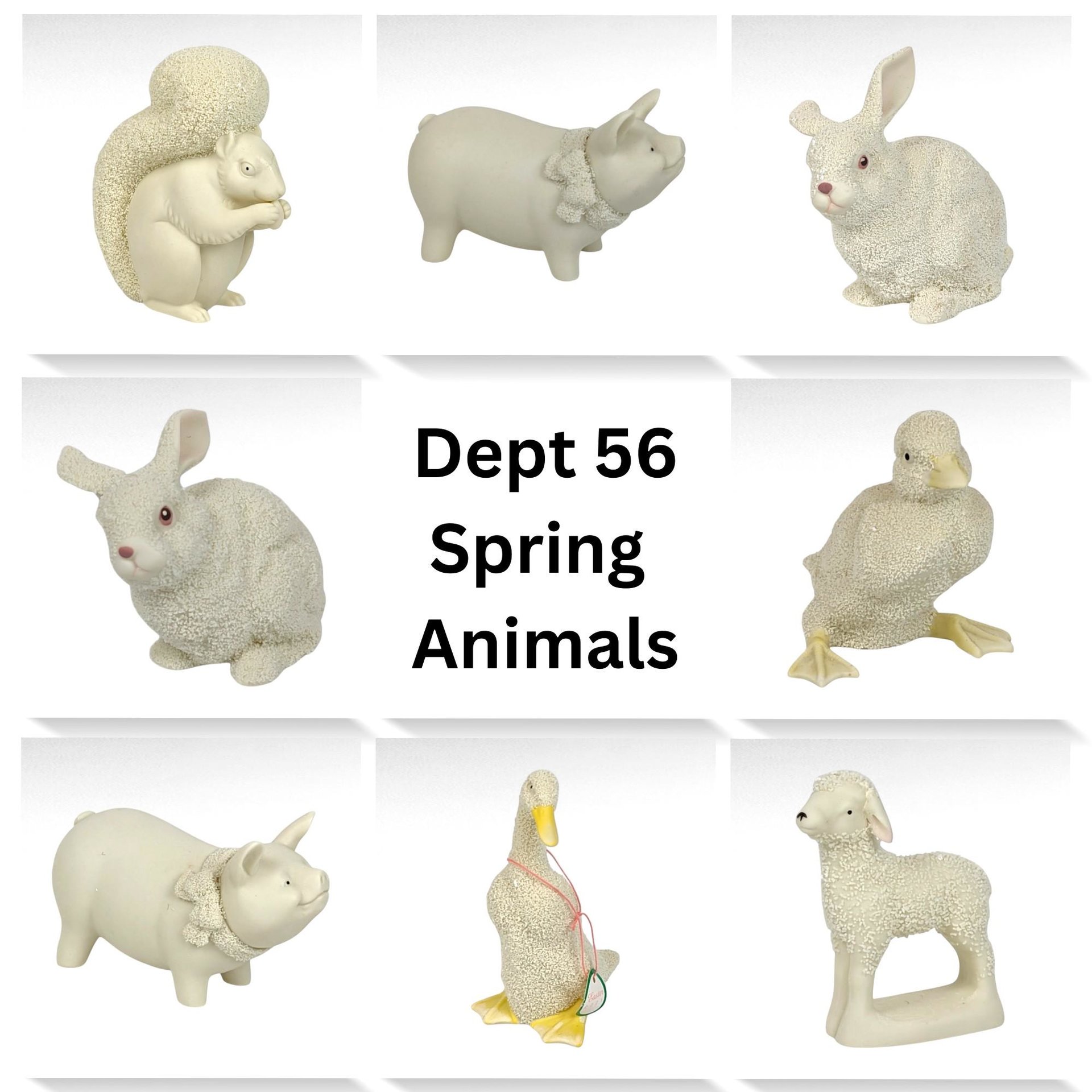 Vintage Dept 56 Animal Figurines: Annual Bisque Collectible