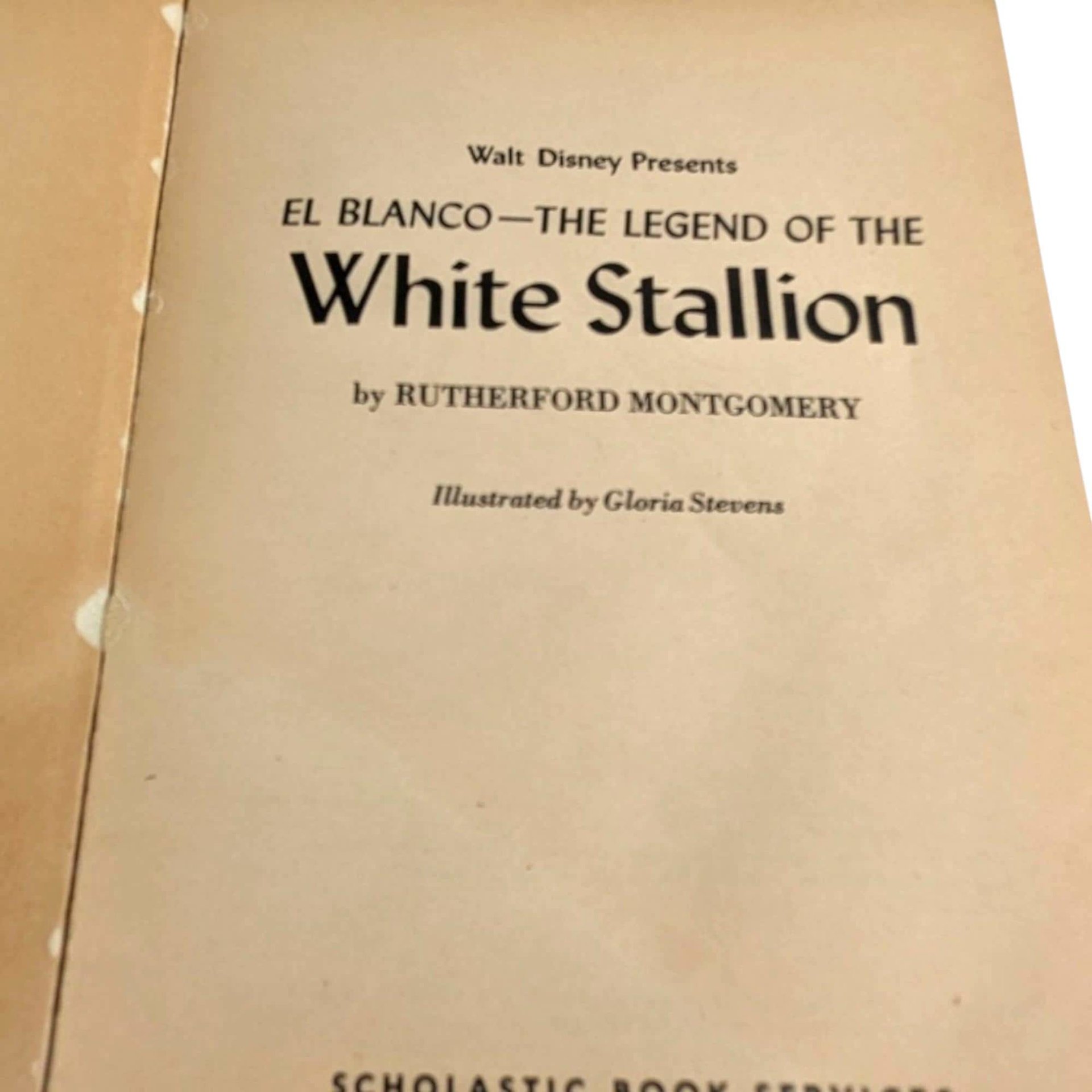 1961 Walt Disney's White Stallion Book, Rutherford Montgomery, Vintage Children's Literature, Horse Lover Gift, Collectible Disneyana