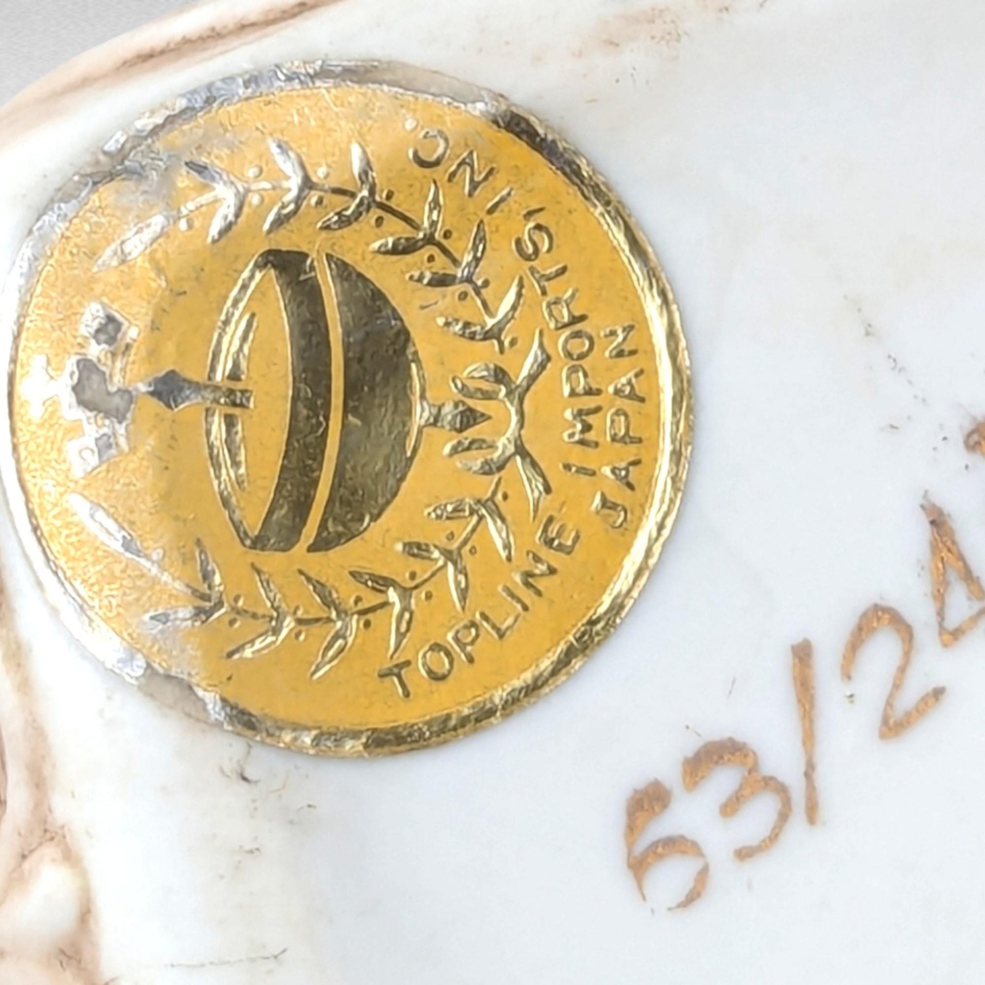 Vintage Bisque Porcelain Trinket Box: Baby with Blue Blanket