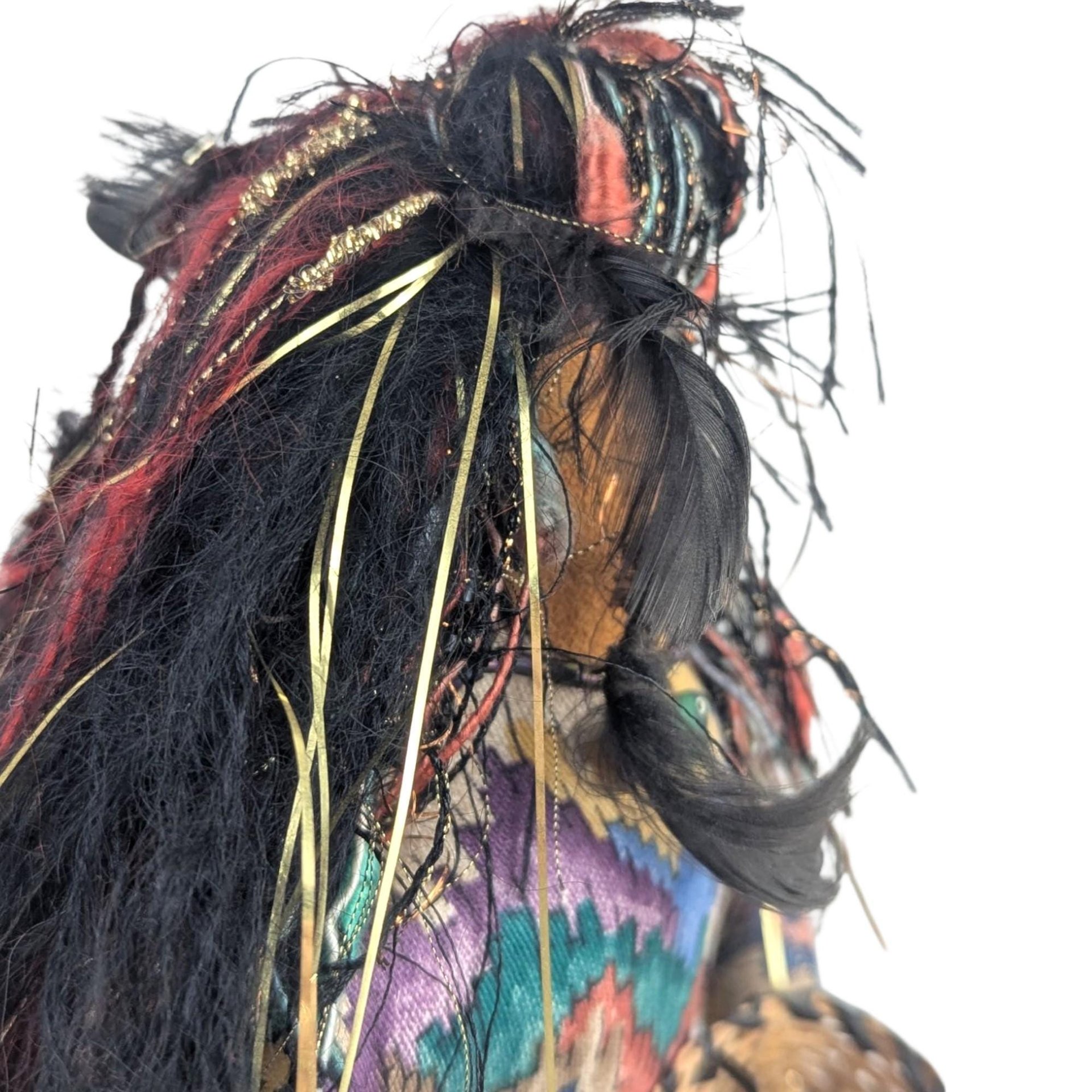Patty Kune Handmade Folk Art Doll: Native American Inspired Decor