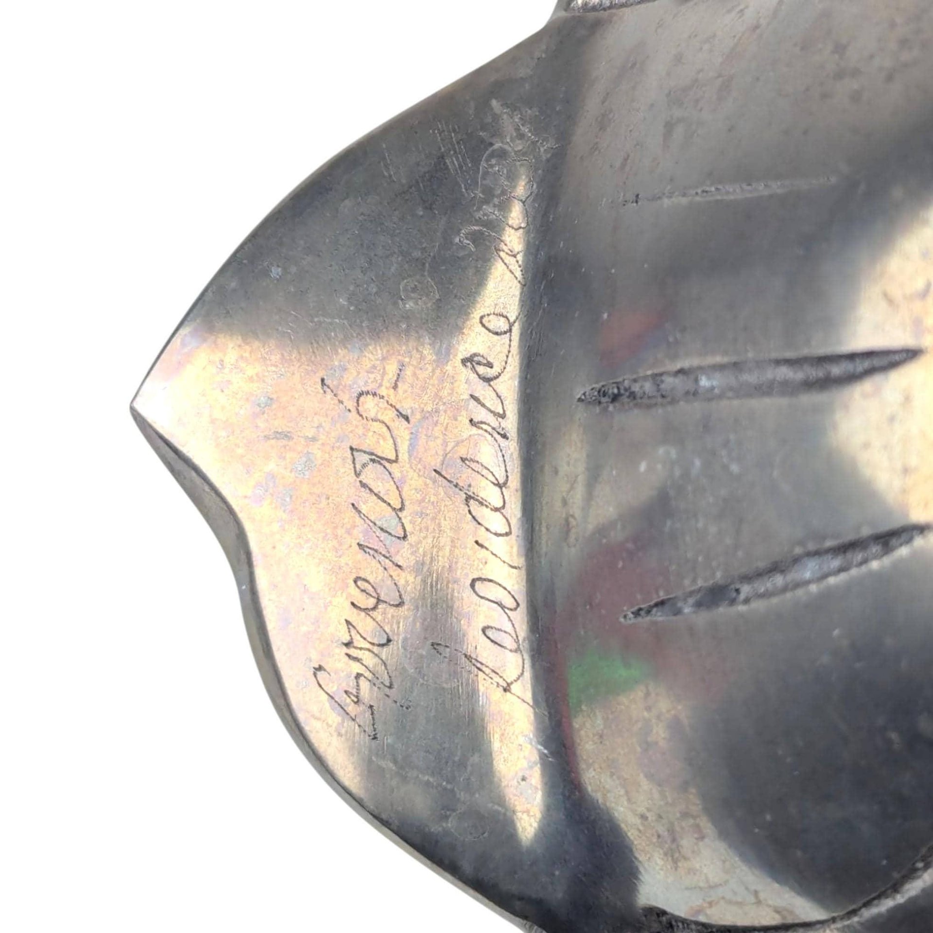 Vintage Julia Knight Flower Bowl: Mother of Pearl Enamel, Signed Art Bowl