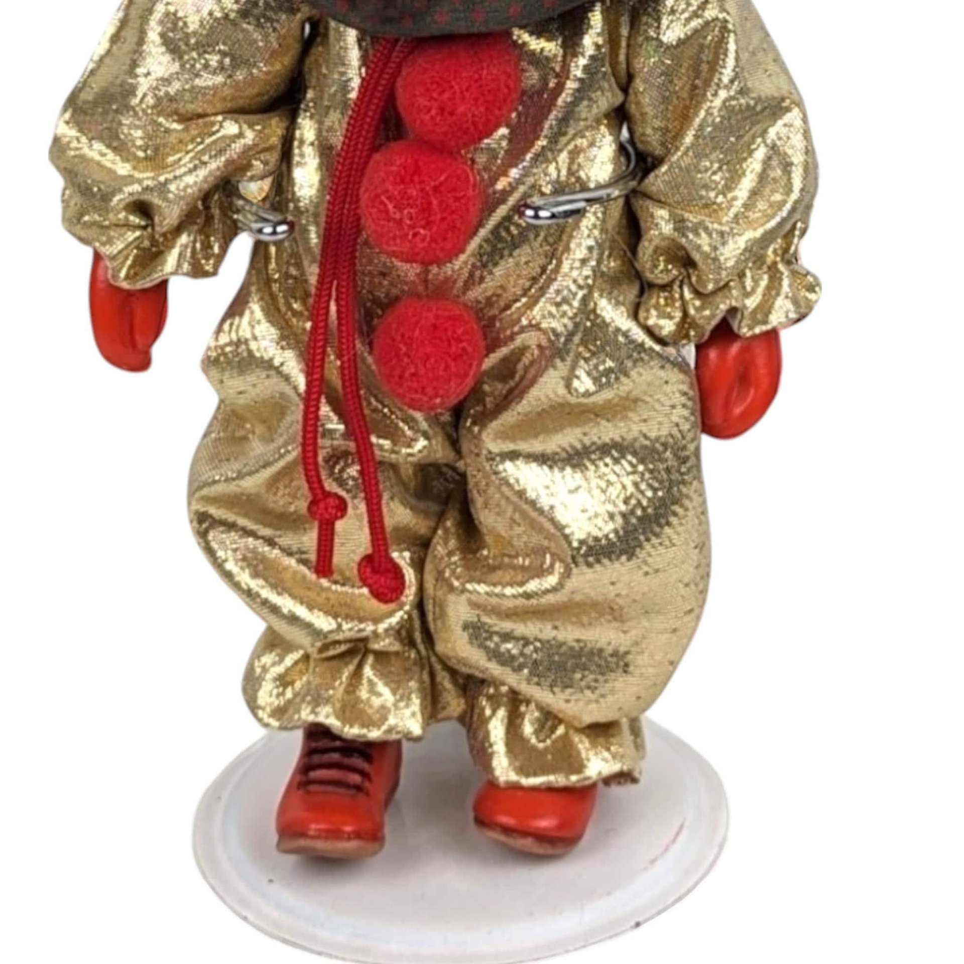 Vintage White Bear Clown Figurine: Collectible Toy Decor, 6.5"