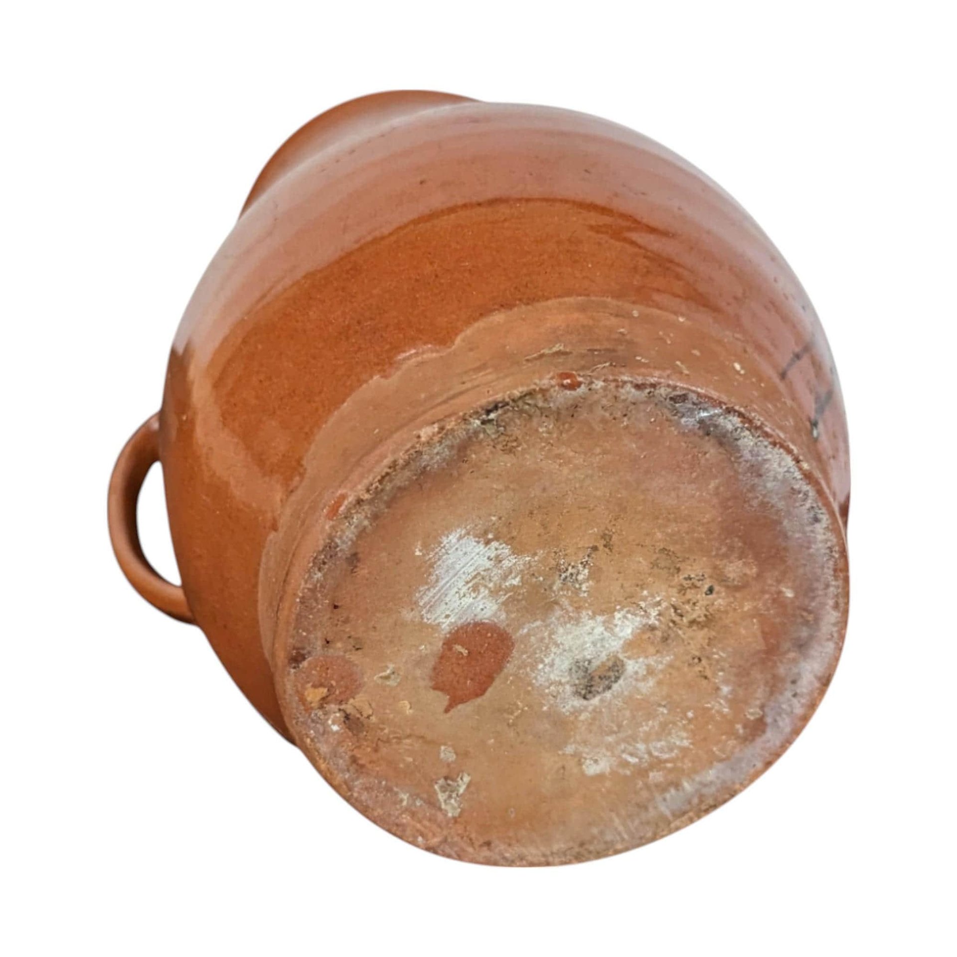 Vintage Handmade Brown Pottery Pitcher: Rustic Country Farmhouse Stoneware