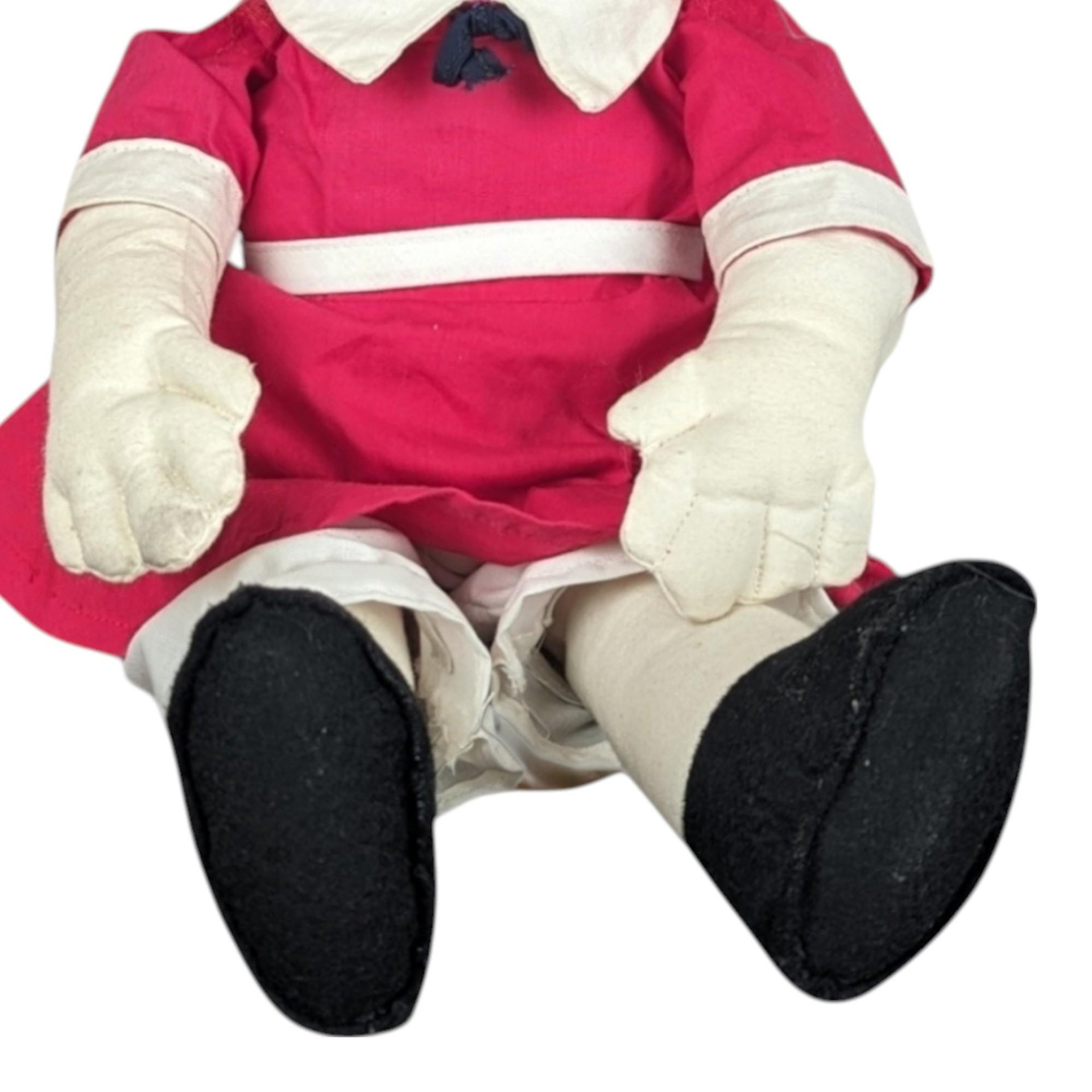 Vintage Little Orphan Annie Plush Doll, 17 Inch Rag Doll, Collectible Doll, Red Hair Doll, Nostalgic Toy