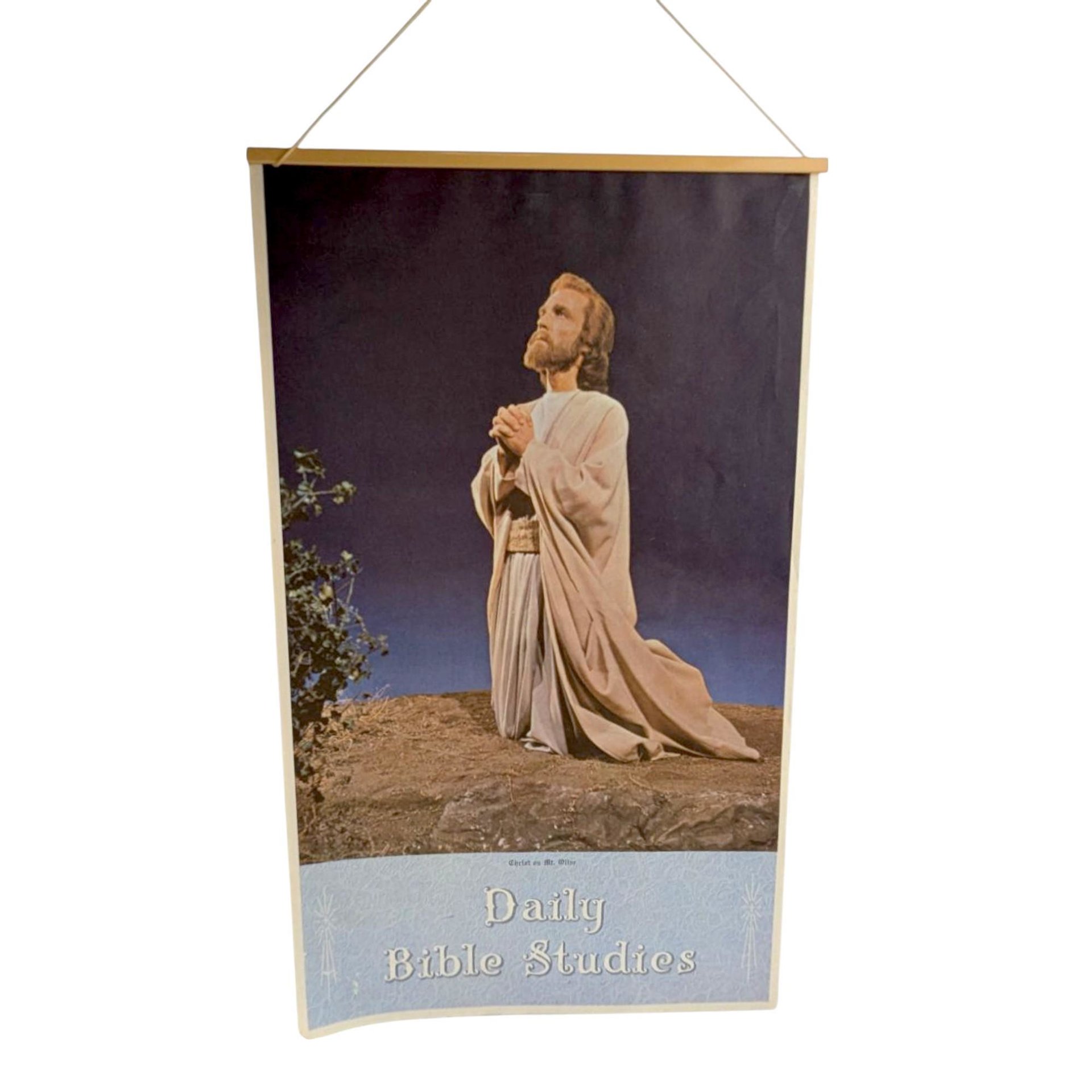 Vintage 1969 Jesus in Gethsemane Print Calendar: Lutheran Church Art