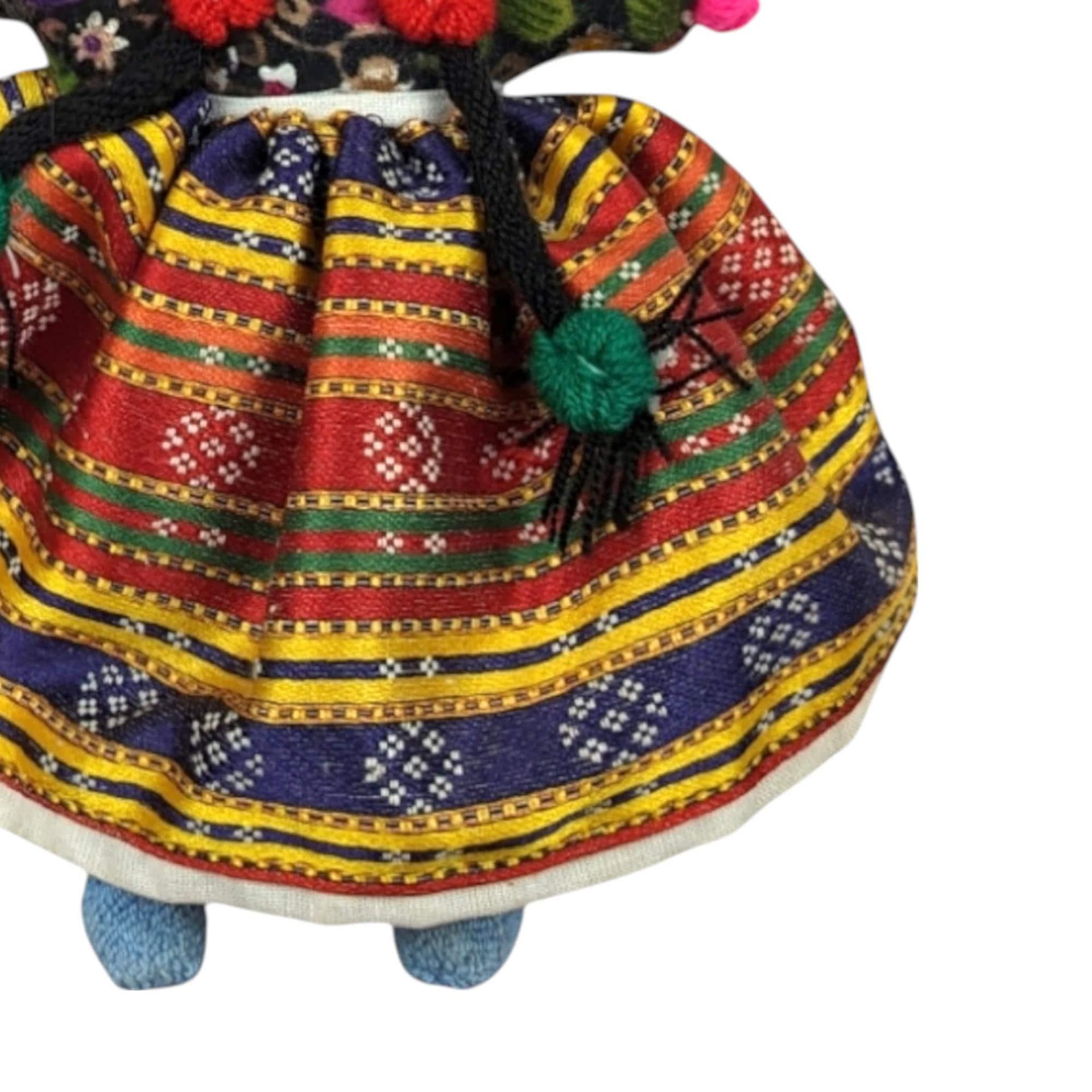 Vintage Folk Art Wooden Doll: Woman with Baby, Rustic Nursery Decor