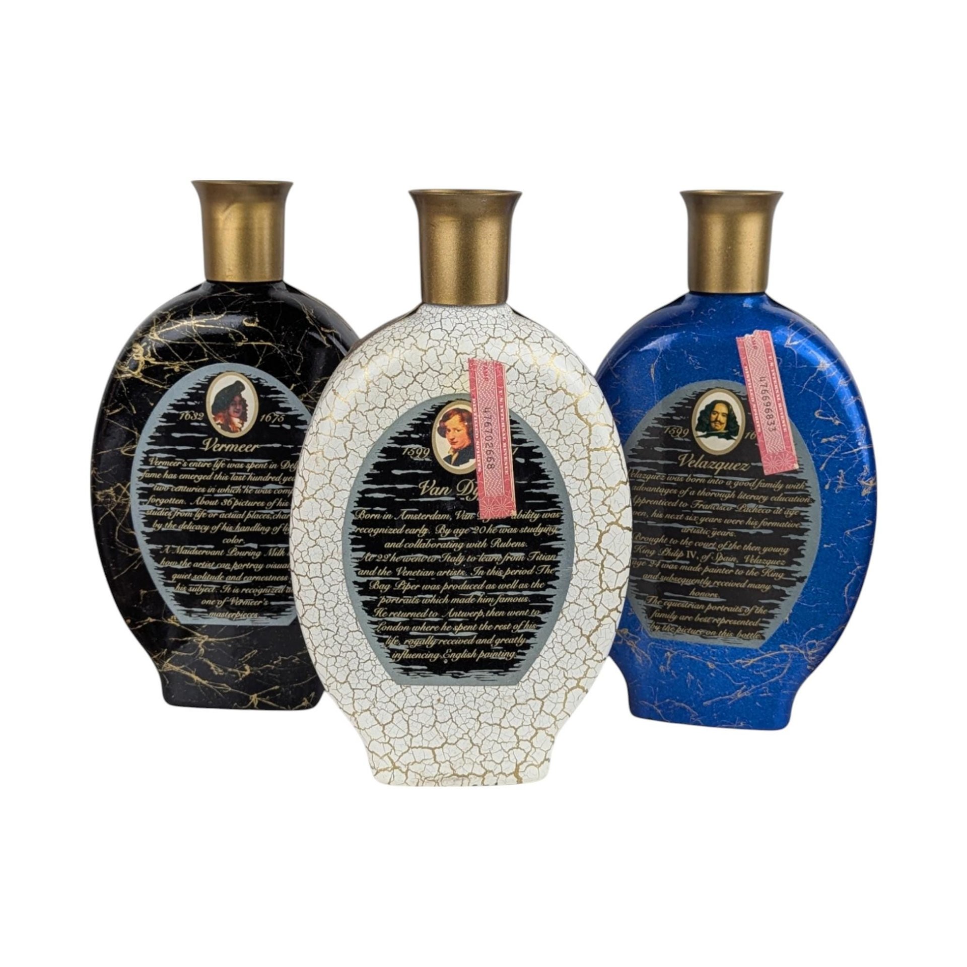 Vintage Jim Beam Decanters, Set of 3,  Bagpiper, Maidservant, Prince Baltasar Carlos, Empty Decanters, Barware, Man Cave Decor