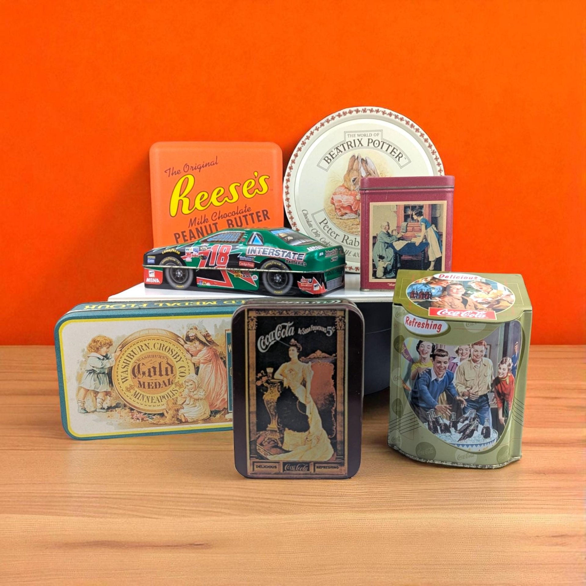 Vintage Decorative Tin Choice: Advertising & Collector Replica Metal Containers