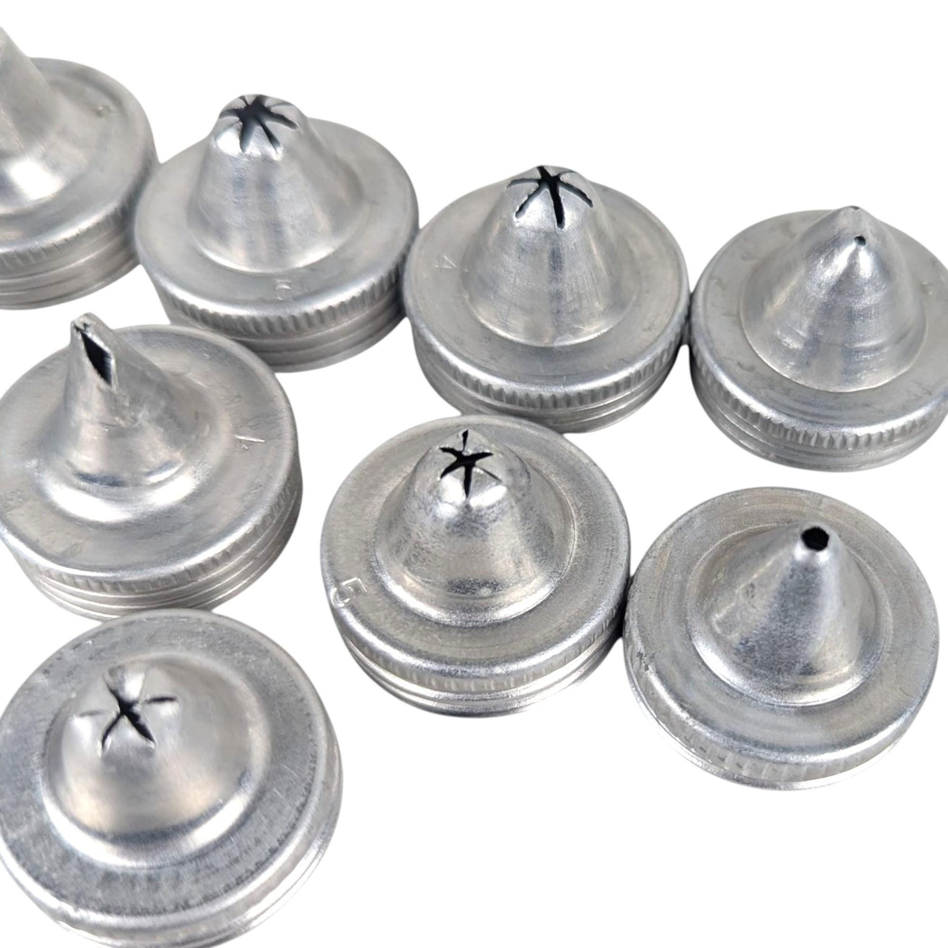 Vintage Aluminum Cookie Press: Mid-Century Cake Decorating Syringe with 9 Tips