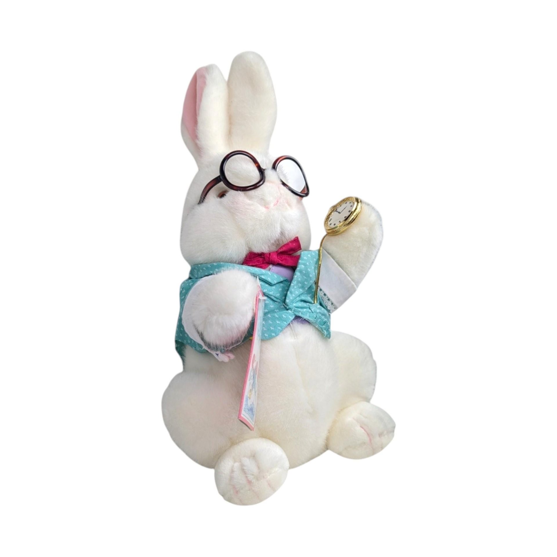 Vintage 1991 White Rabbit Plush: Target Alice in Wonderland Stuffed Animal