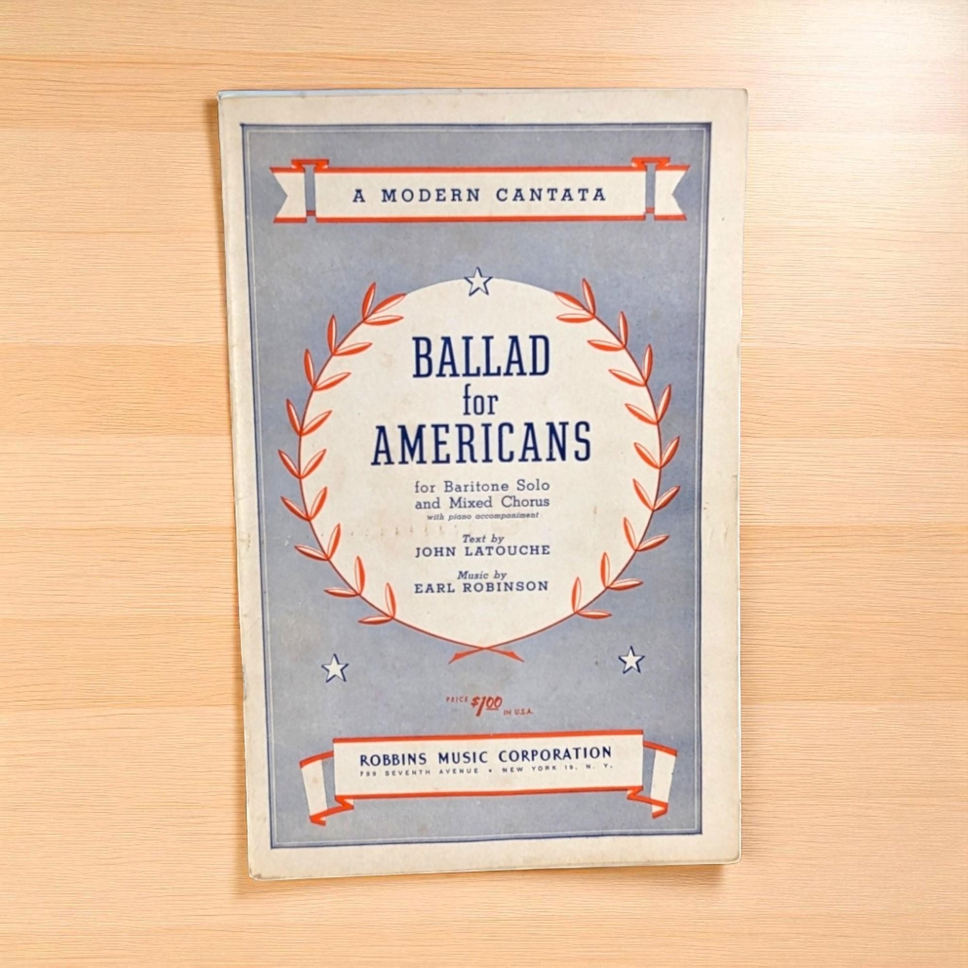 Vintage Earl Robinson Sheet Music: Ballad for Americans Choral Cantata