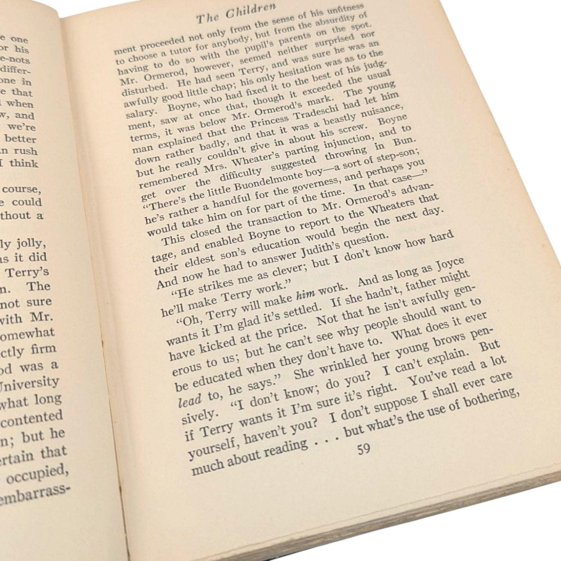 Antique 1928 The Children Novel: Edith Wharton First Printing Hardcover