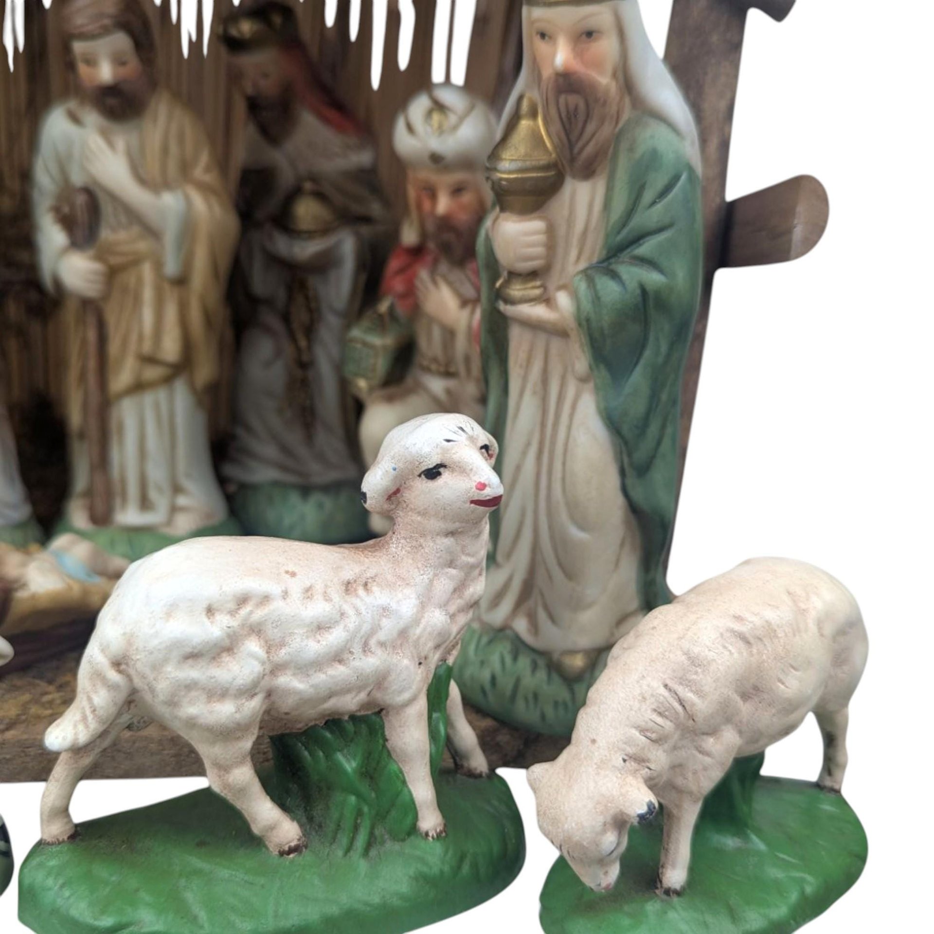 Vintage Wooden Nativity Set: Sears Collectible Christmas Decor