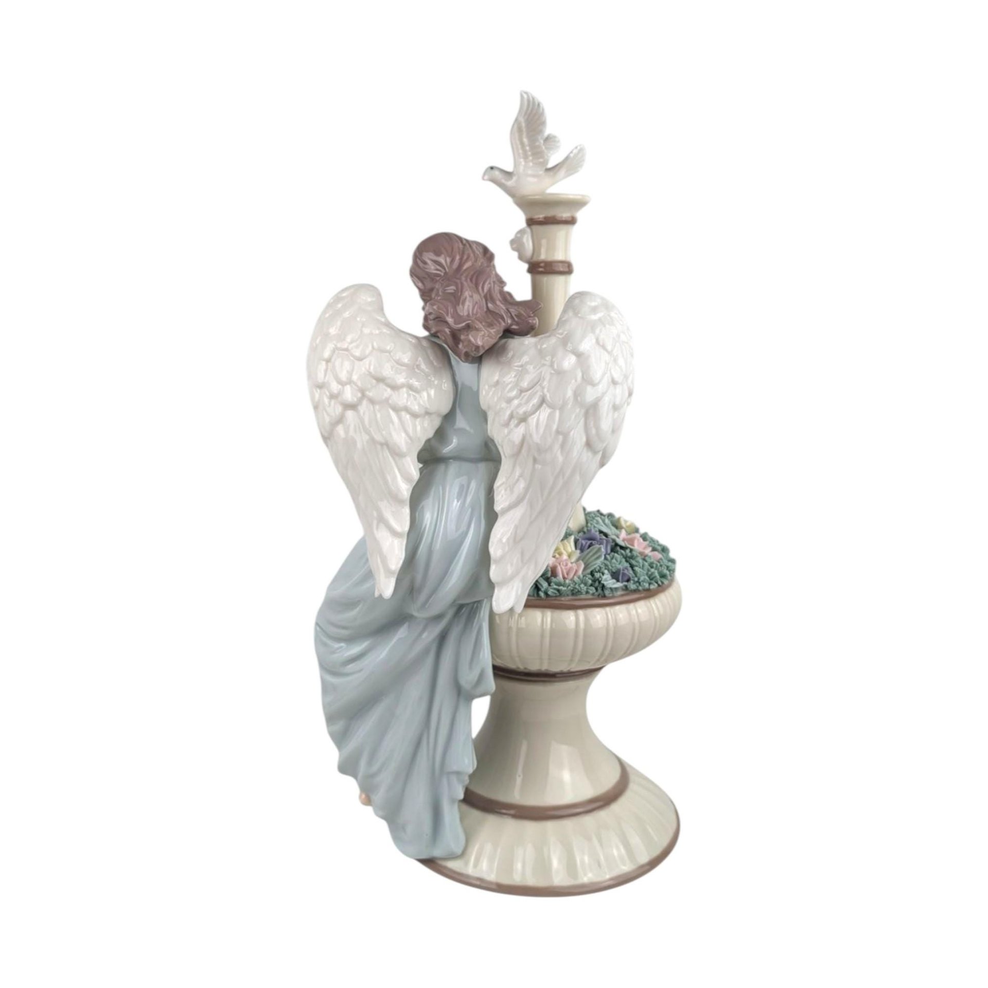 Grandeur Noel Porcelain Angel Figurine: Christmas Serenity Decor