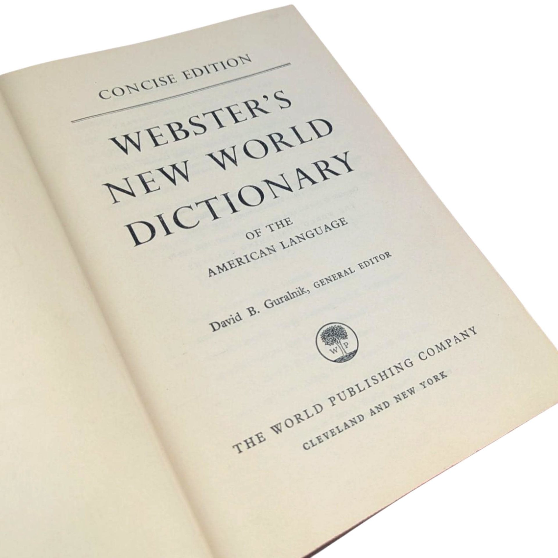 1959 Webster's Dictionary: Vintage Mid-Century Hardcover Reference Book