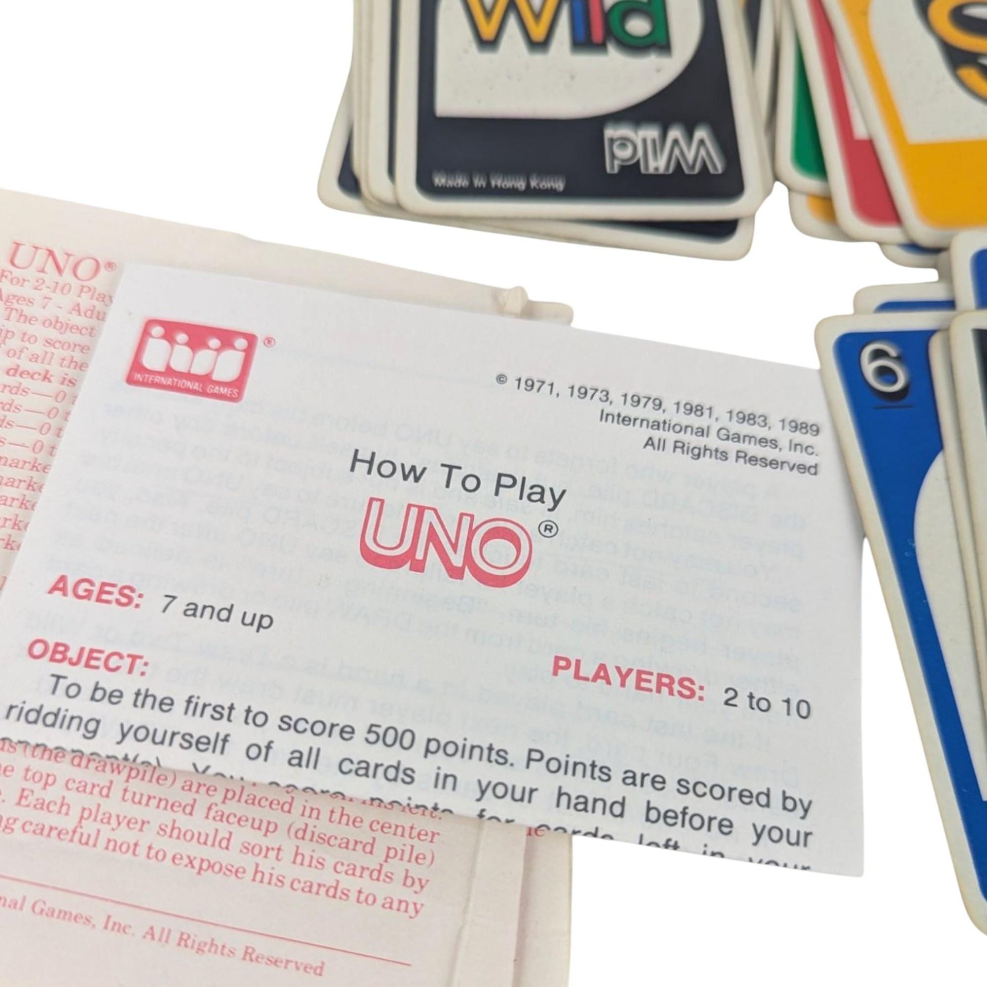 Vintage 1989 Deluxe UNO Card Game: Complete Family Game Night Fun