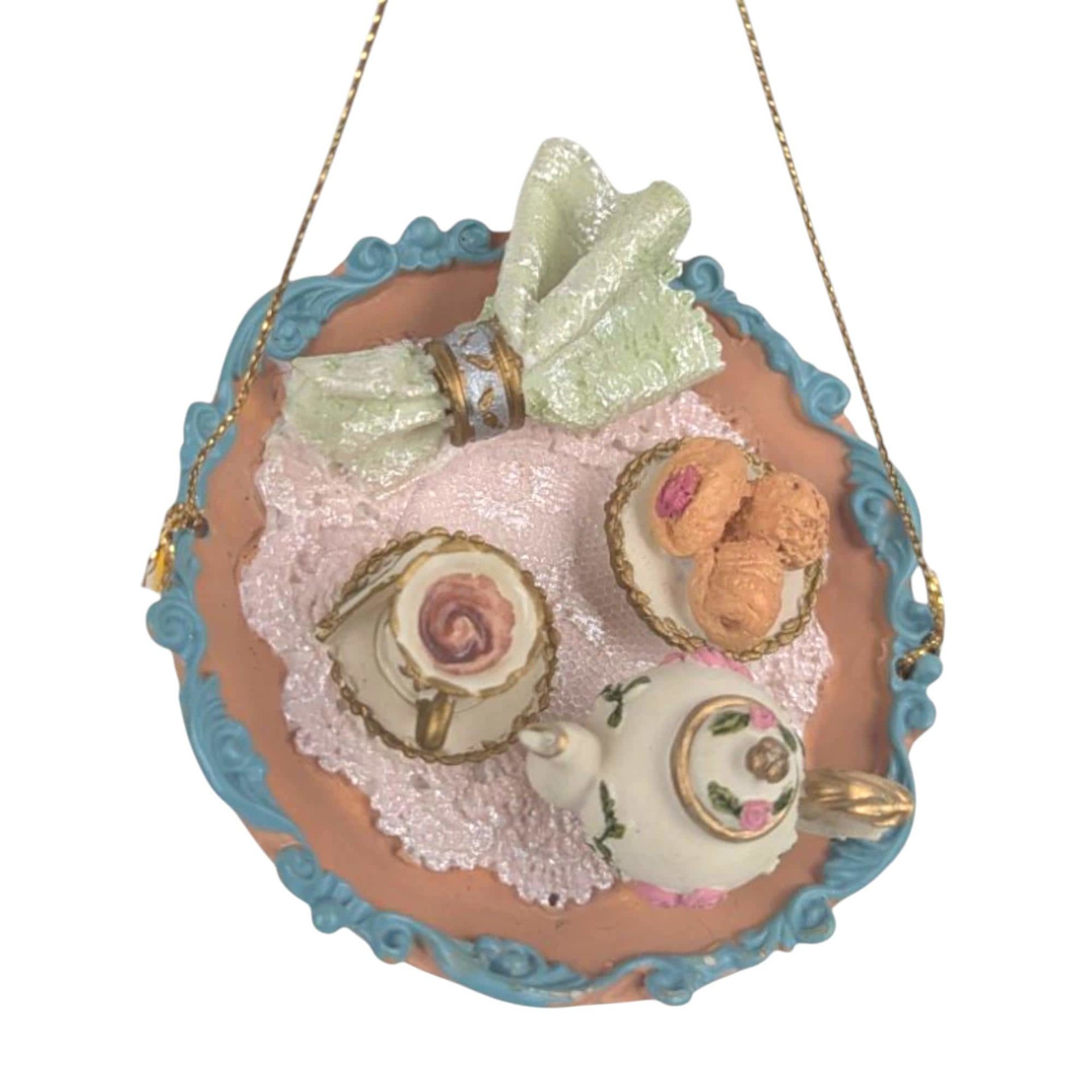 Vintage Resin Picnic & Tea Party Ornament Set: Miniature Food Decor