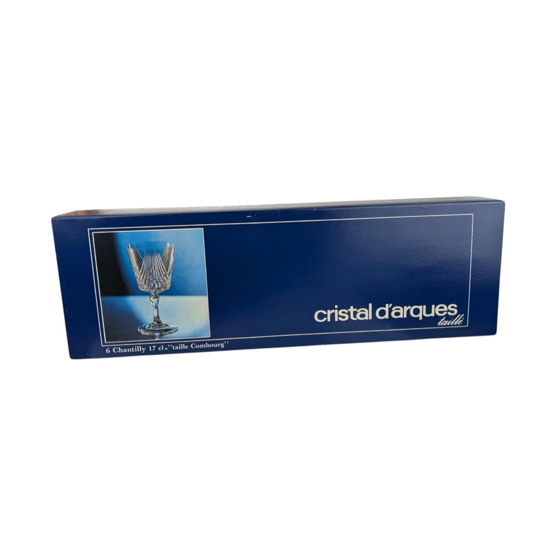 Vintage Crystal D'Arques Wine Glasses - Taille Combourg - Set of 6