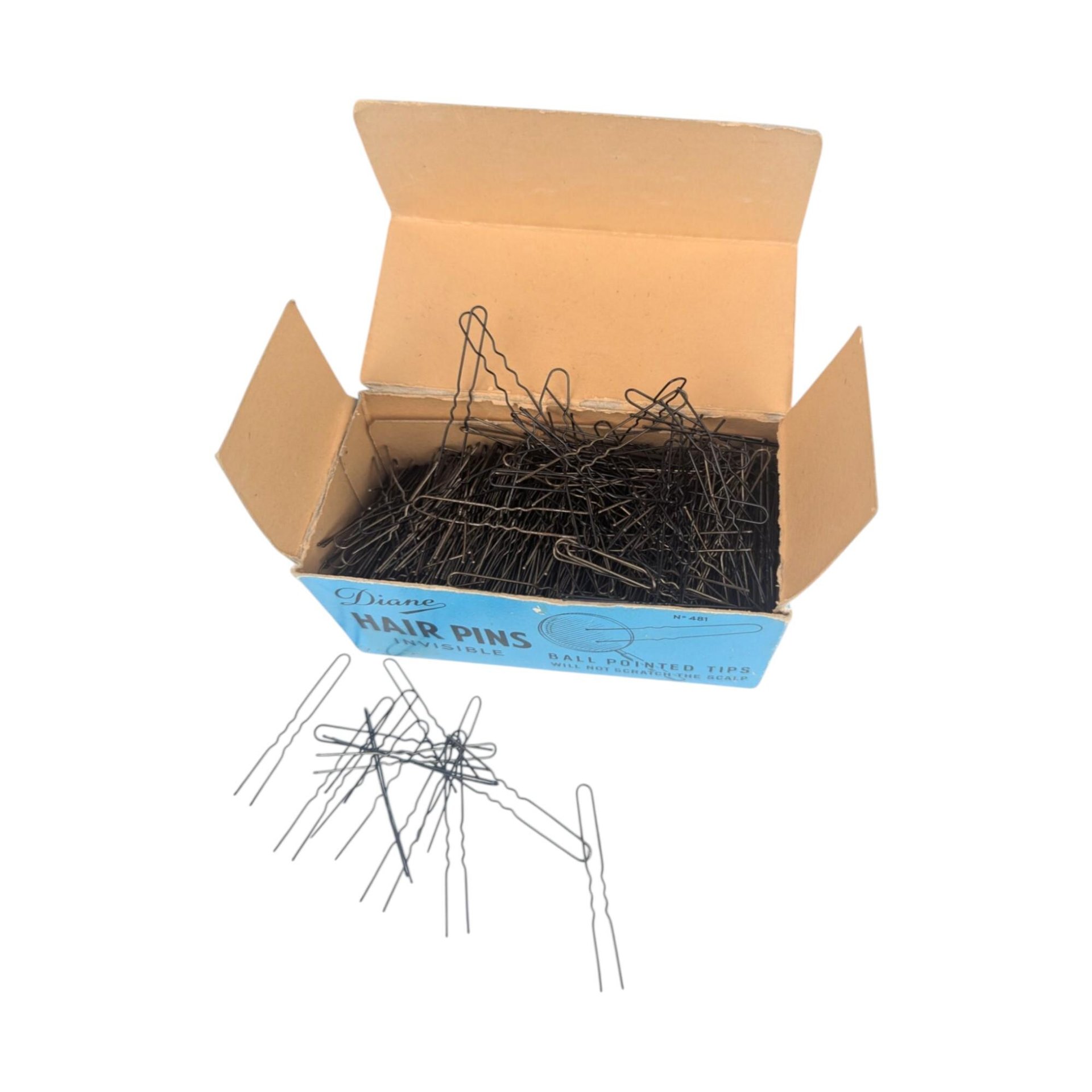 Vintage Diane Hair Pins: Original Box, Made in France, Ball Pointed Tips